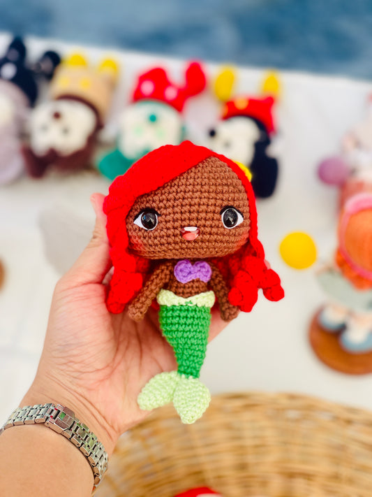 Big Mermaid Crochet Keychain