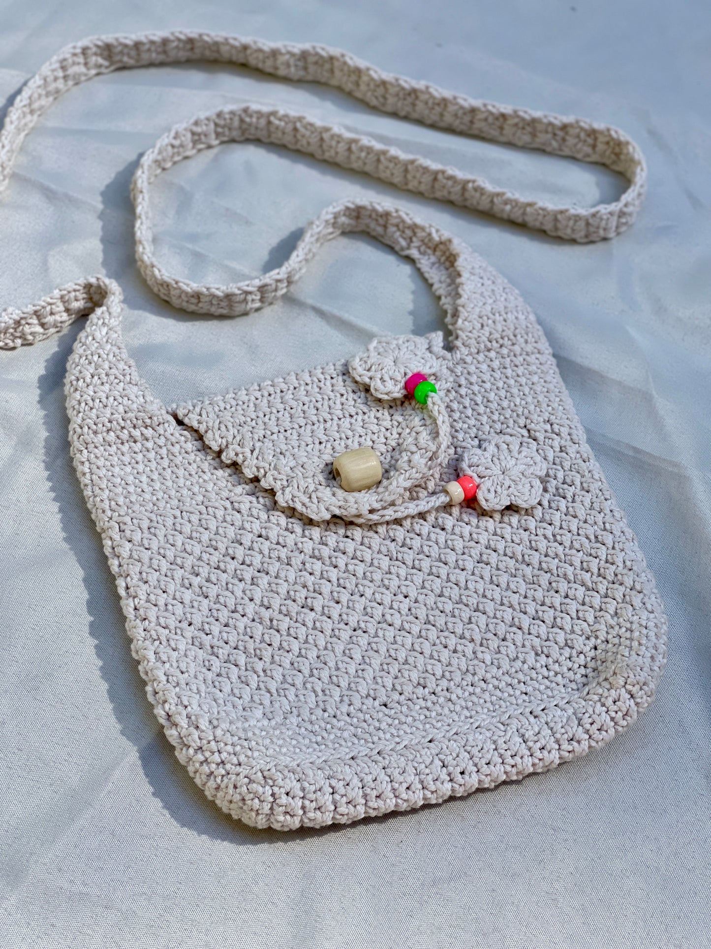 Earth Tone Crochet Crossbody Bag