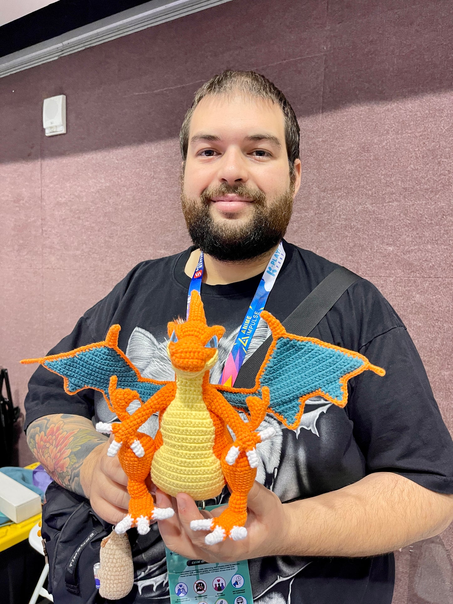 Mega Charizard Y Pokemon Crochet Doll