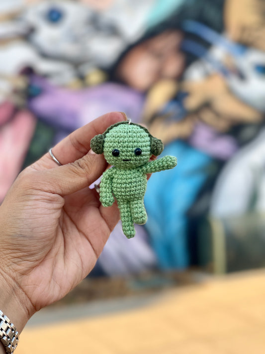 Smiski Crochet Keychain