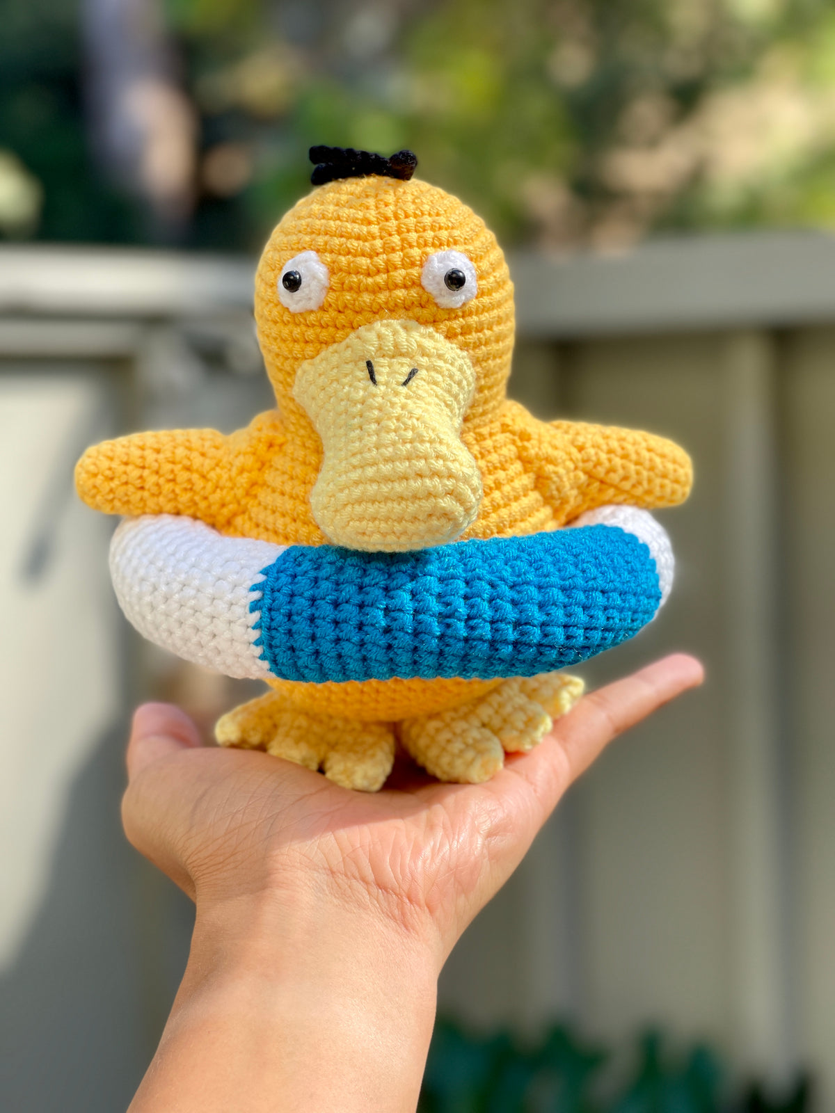 Pool Party Psyduck Crochet Doll
