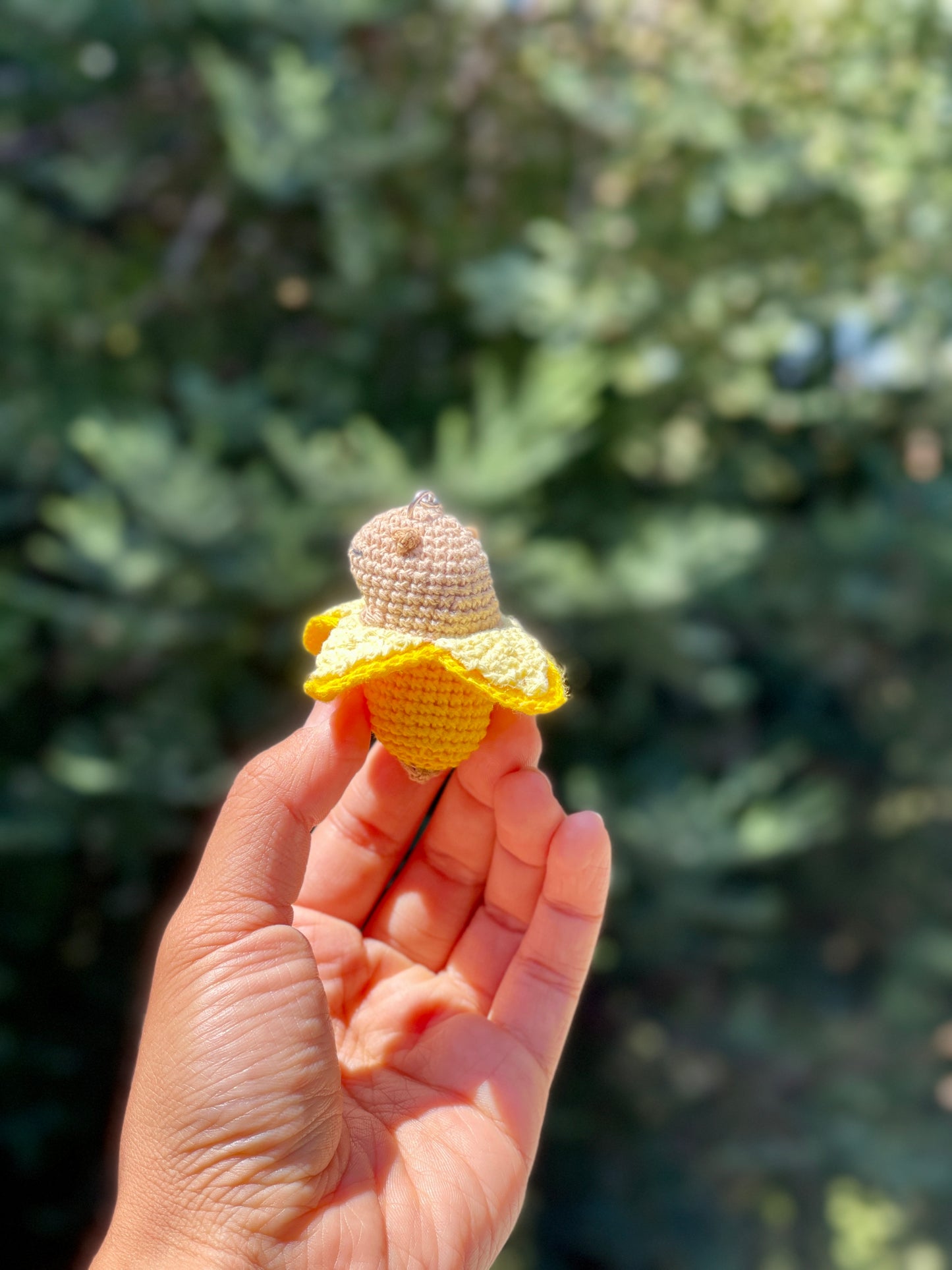 Capybanana Crochet Keychain