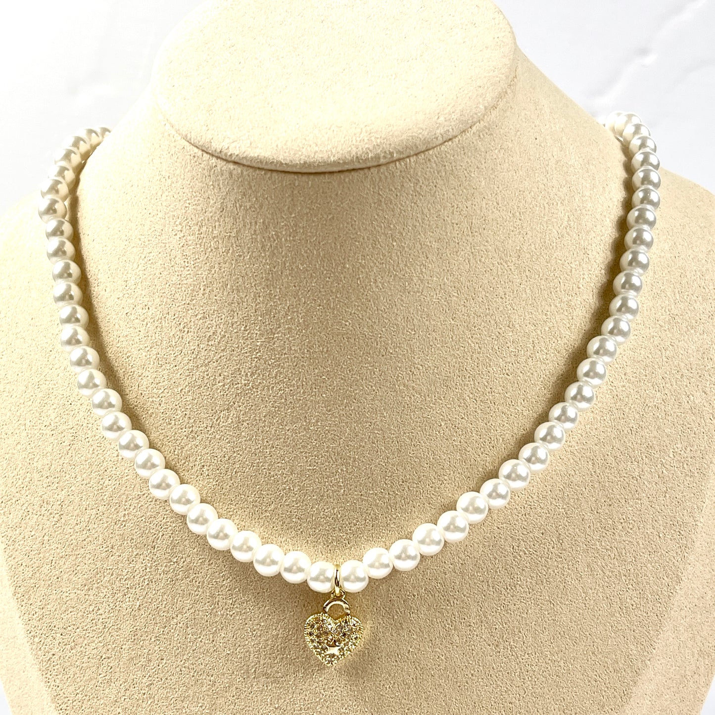 Pearl Bead with Cute Charm Necklace