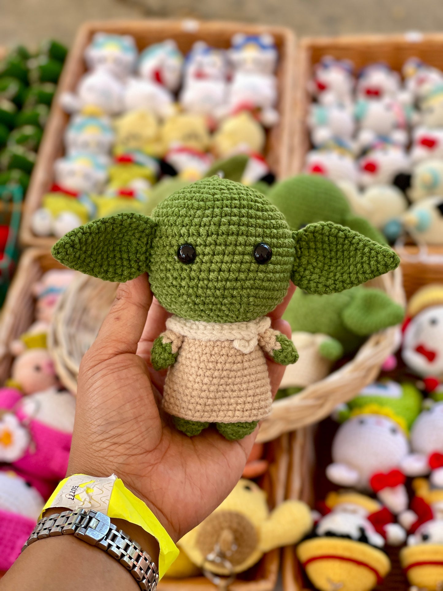 Baby Yoda Crochet Keychain