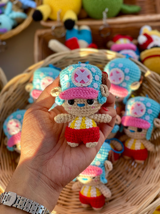 Chopper One Piece Crochet Doll Keychain