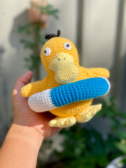 Pool Party Psyduck Crochet Doll