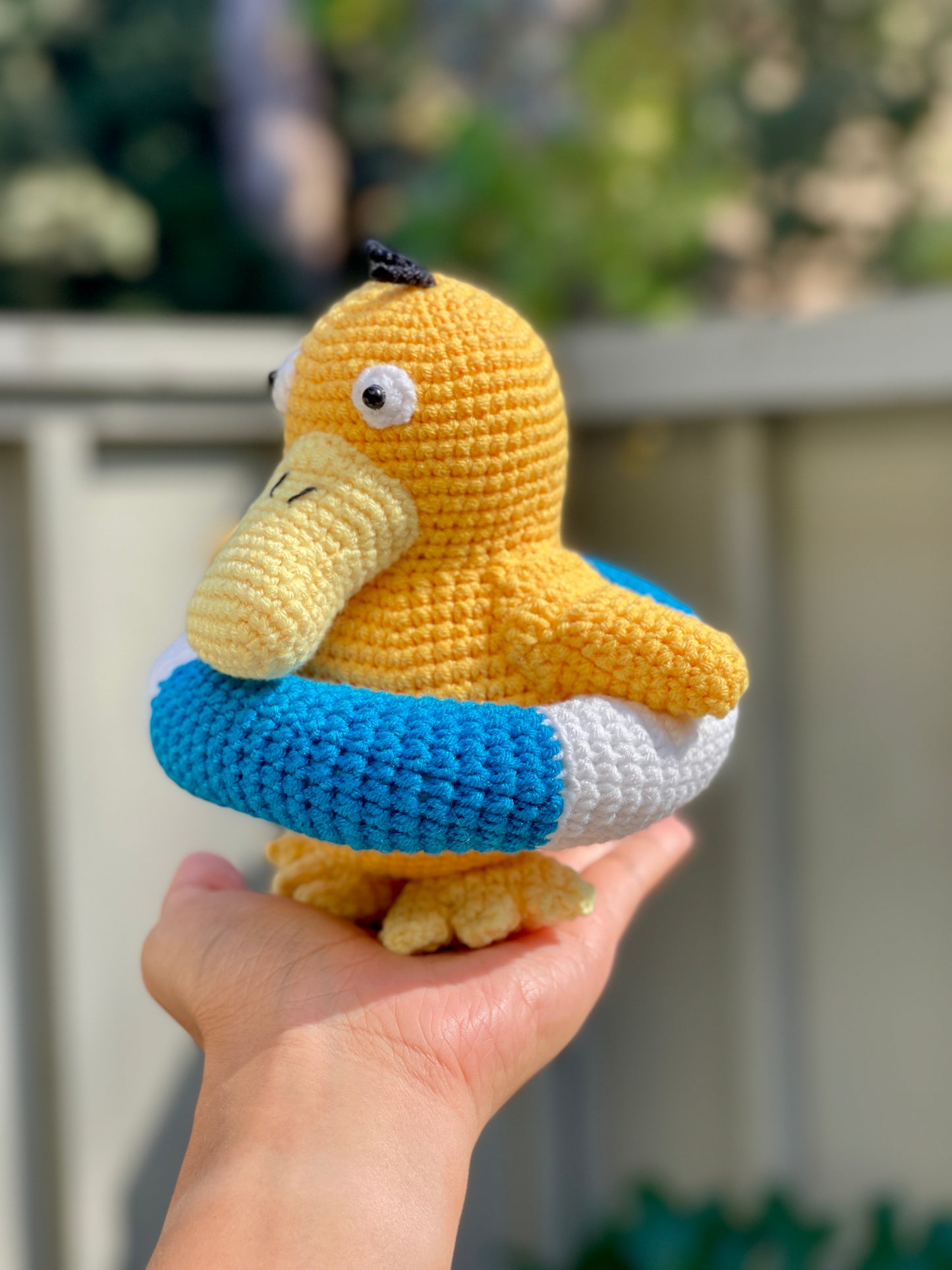 Pool Party Psyduck Crochet Doll