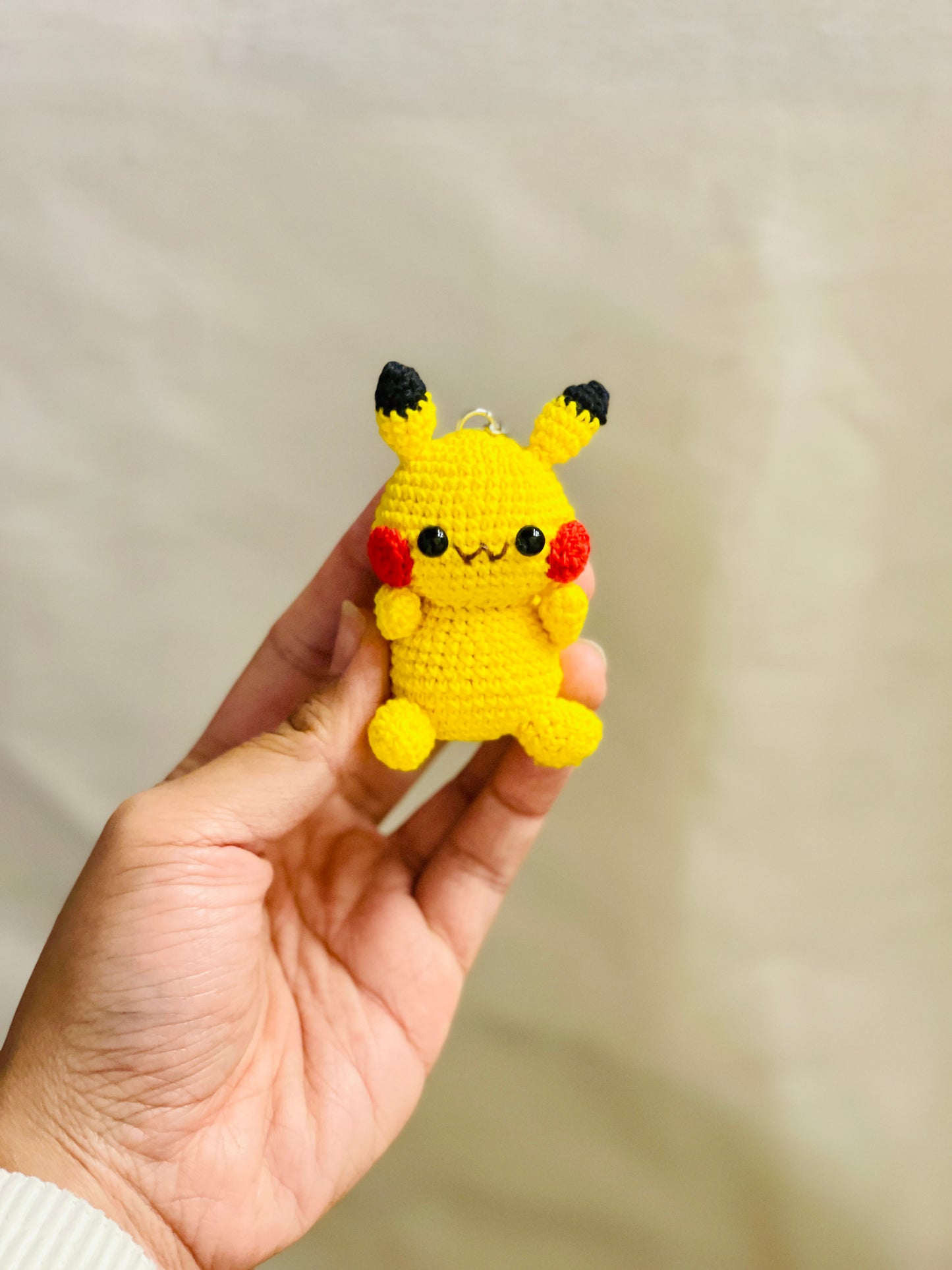 Small Pika Crochet Keychain