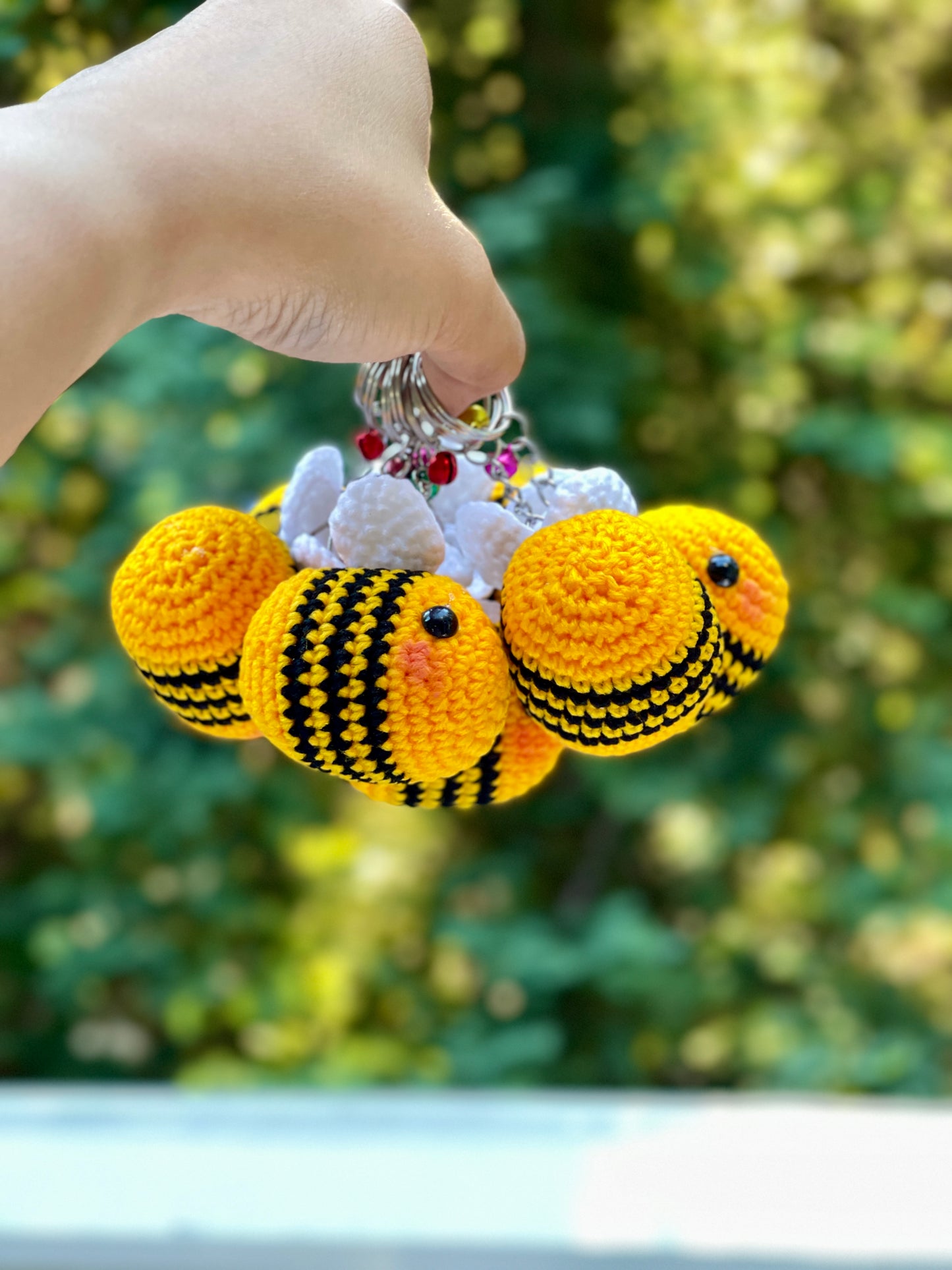 Be Whoever You Want to BEE Crochet Keychain