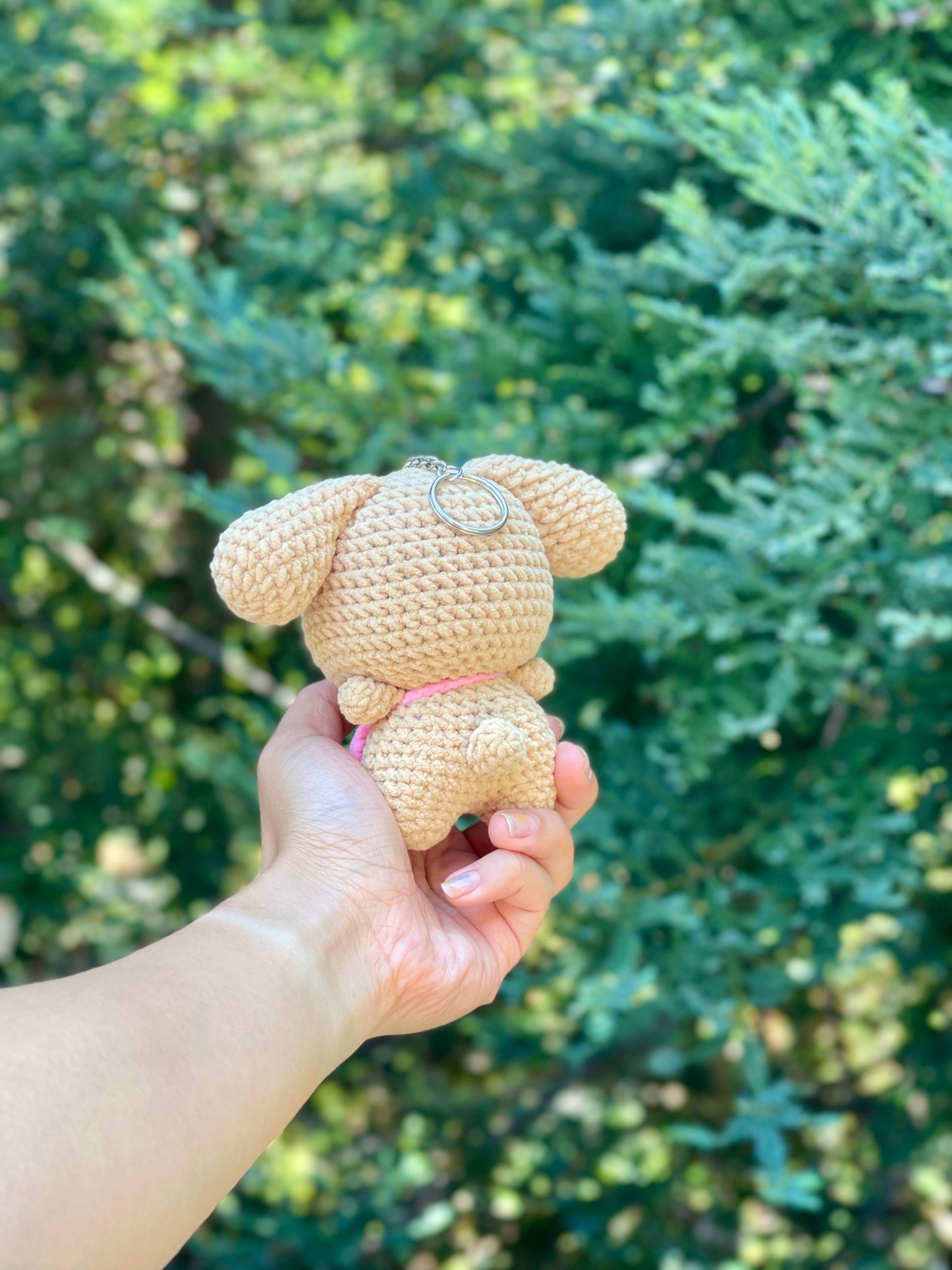 Mocha Crochet Doll Keychain