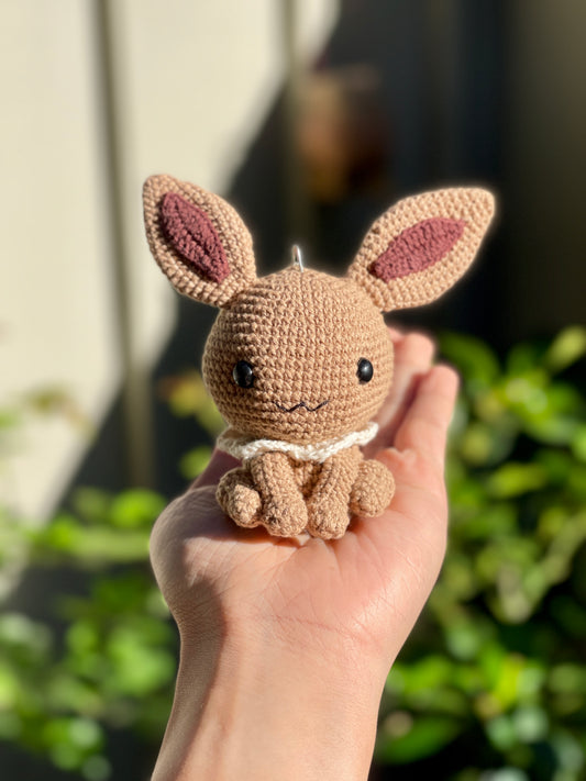 Eevee Pokemon Crochet Keychain