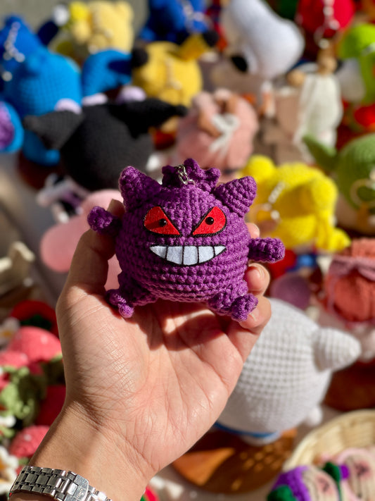 Gengar Crochet Keychain