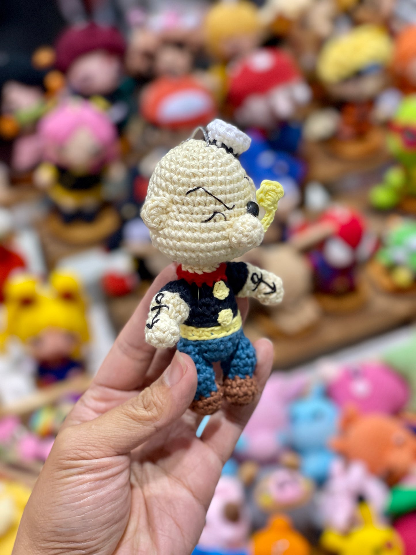 Popeye Crochet Keychain