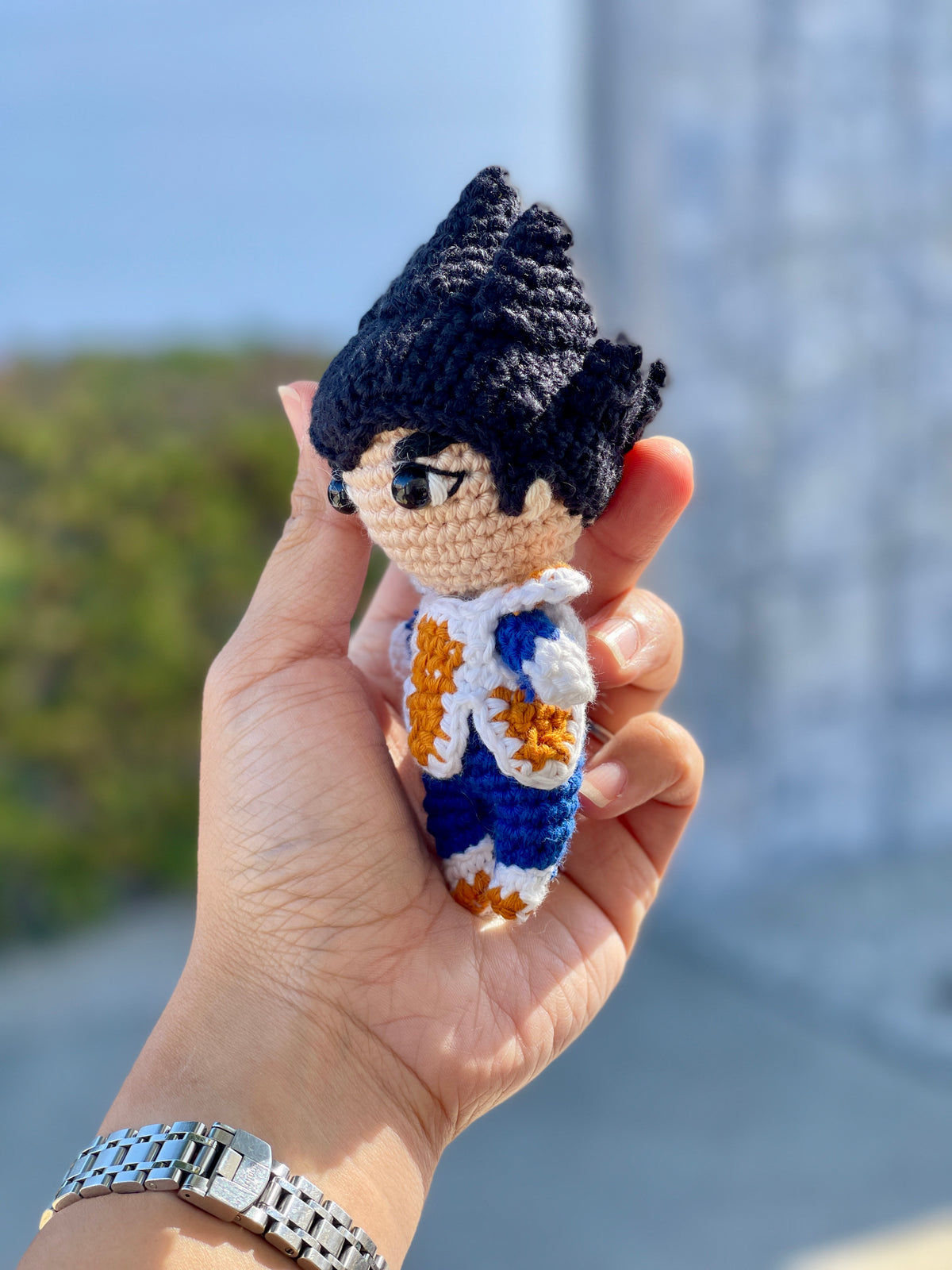 Vegeta Crochet Keychain