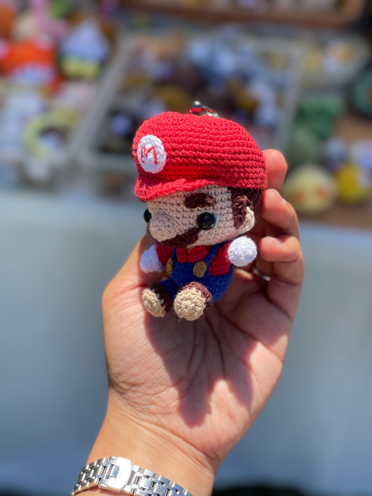 Small Mario Crochet Keychain