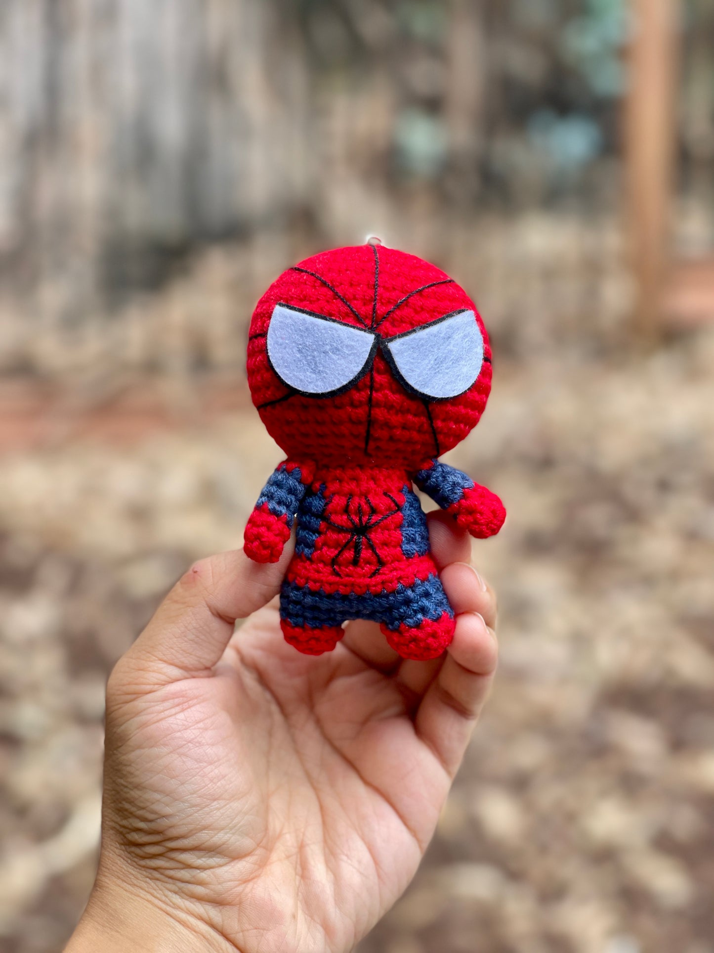 Spider Man Crochet Keychain