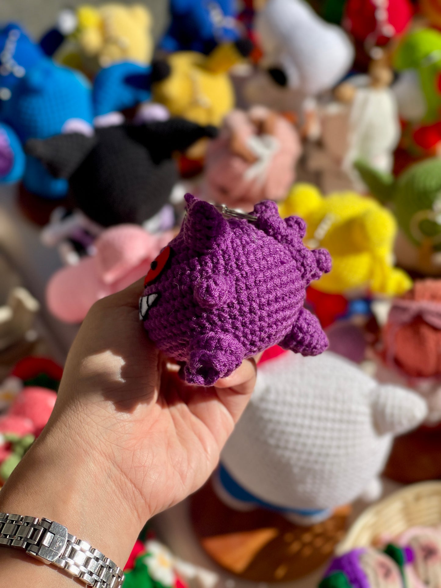 Gengar Crochet Keychain