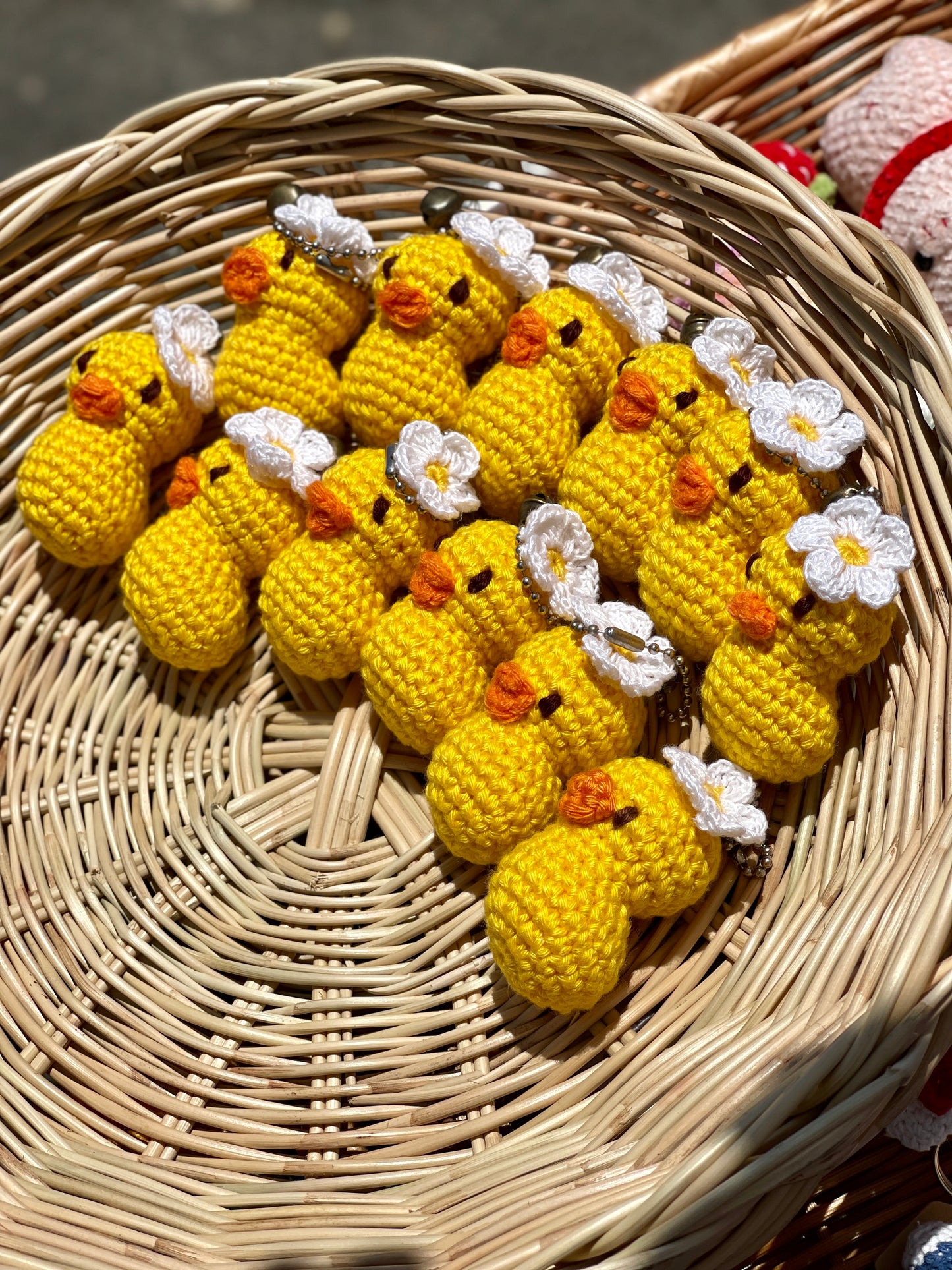 Daisy Ducky Crochet Keychain