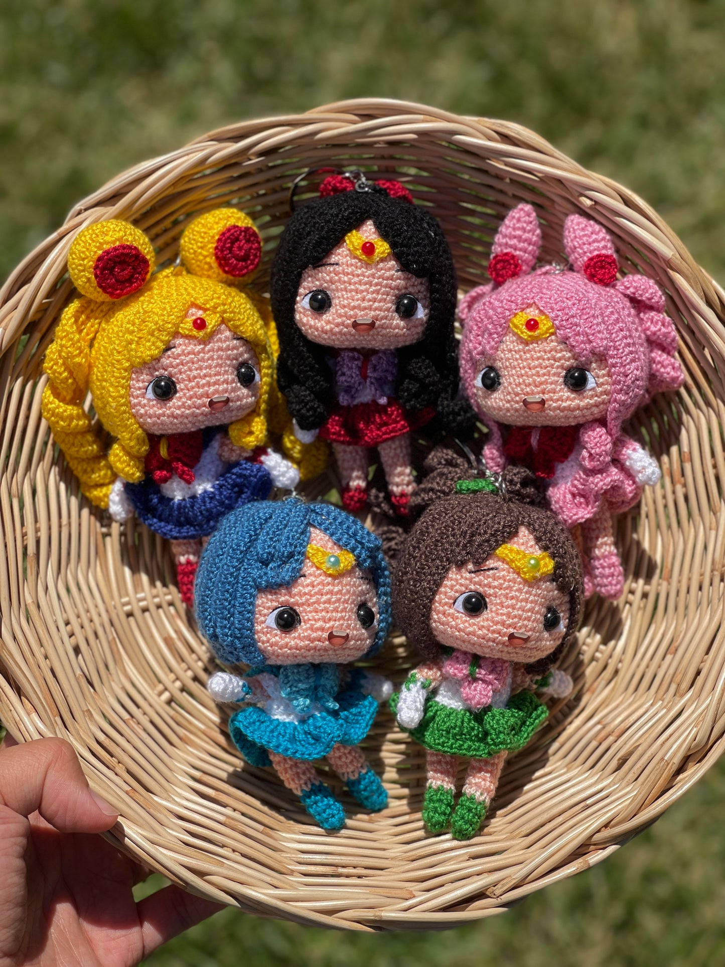 Magical Warrior Crochet Keychain