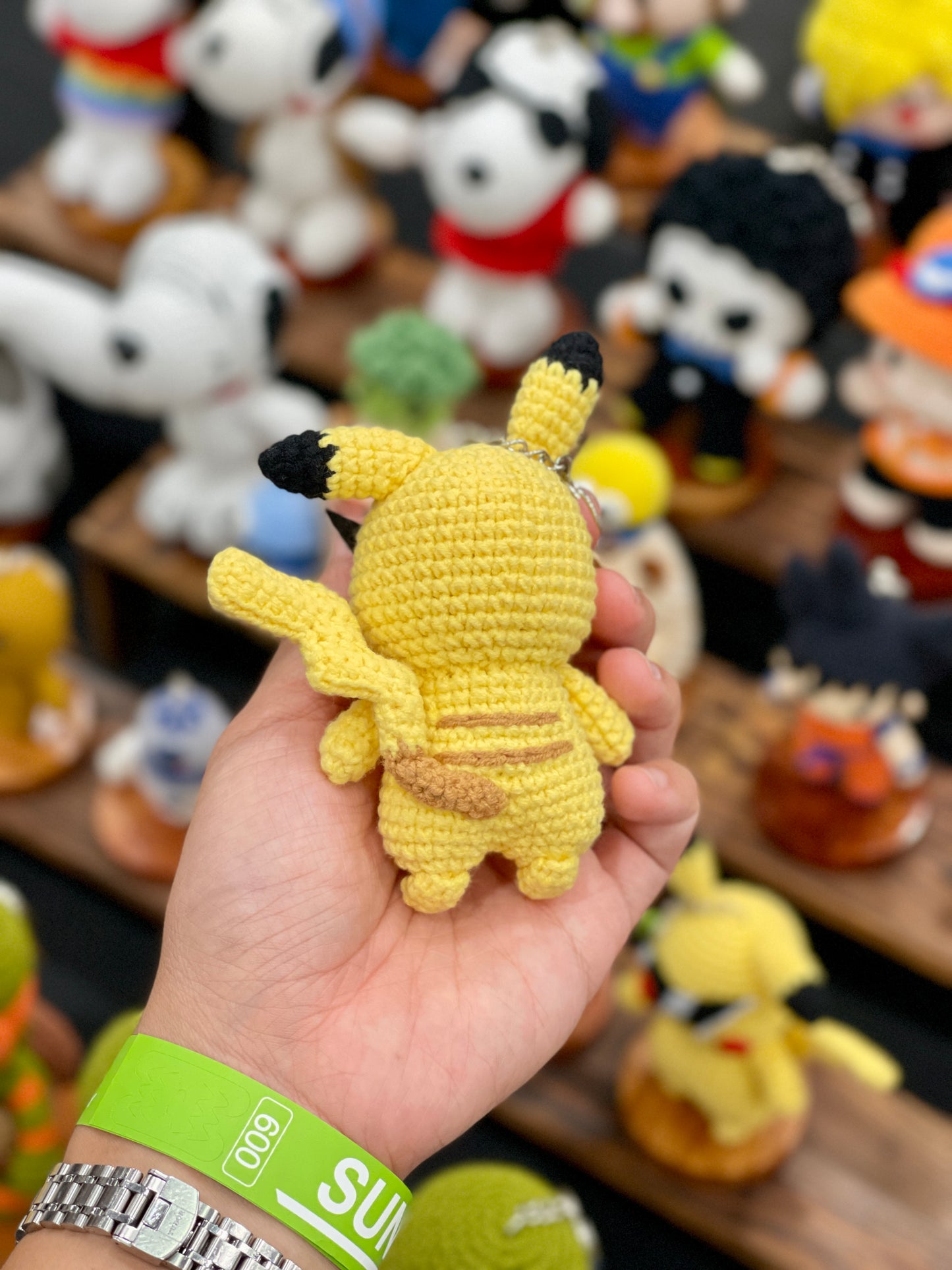 Cool Pikachu Crochet Keychain