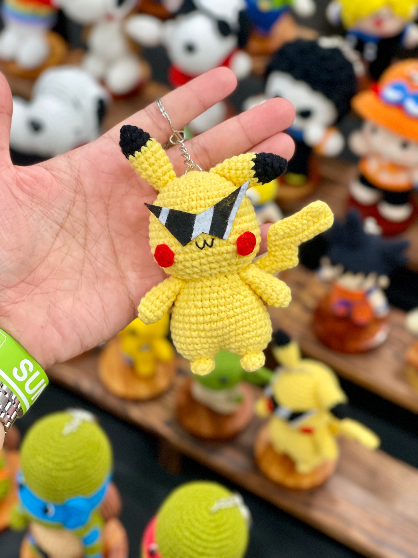 Cool Pikachu Crochet Keychain