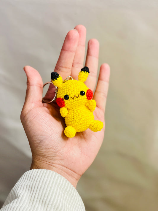 Small Pika Crochet Keychain