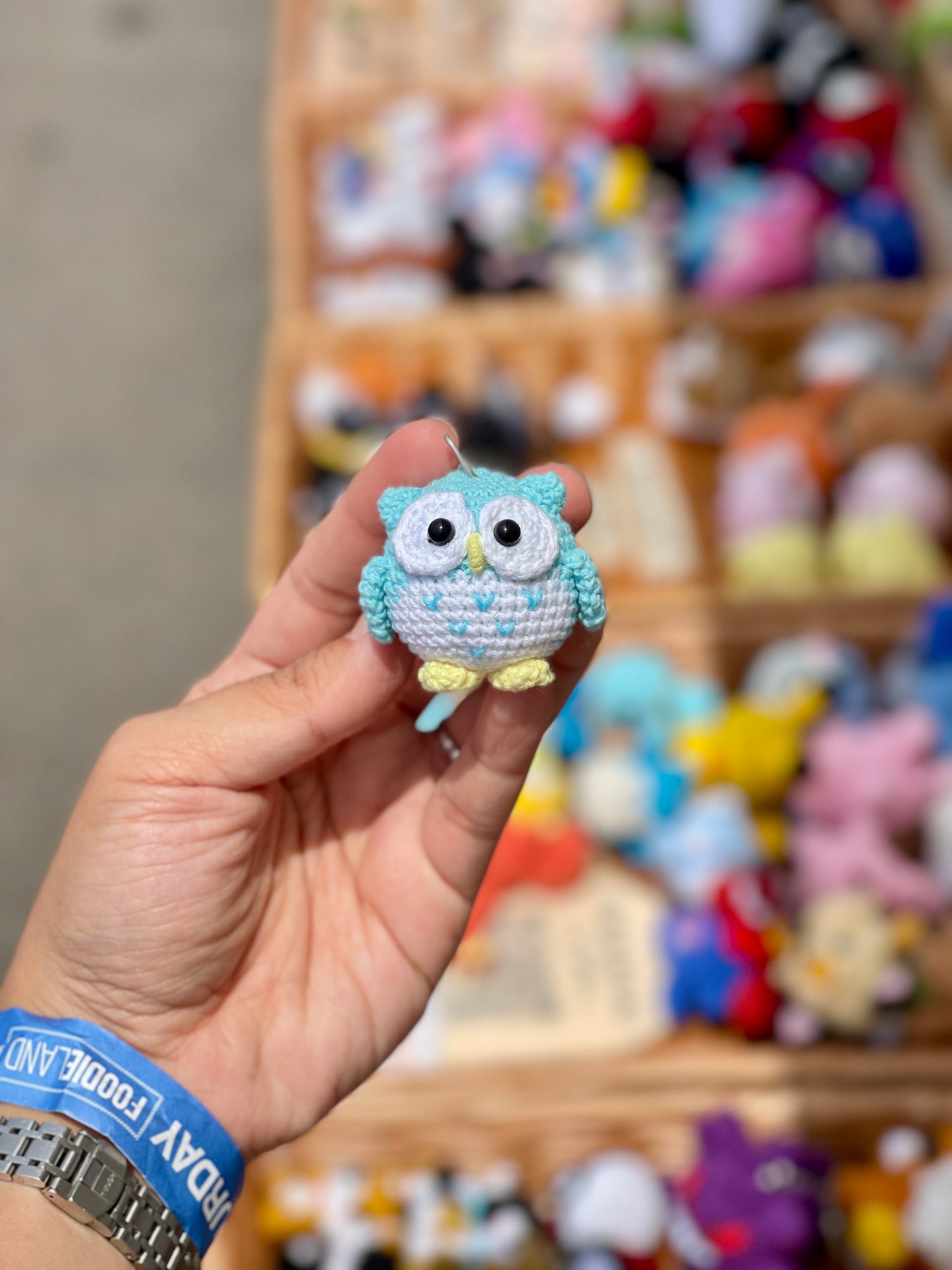 Baby Owl Crochet Keychain