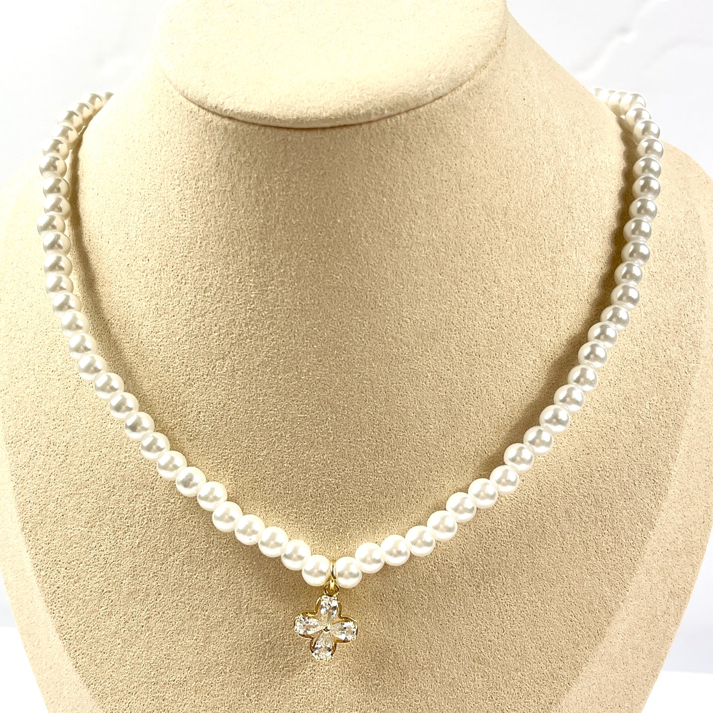 Pearl Bead with Cute Charm Necklace