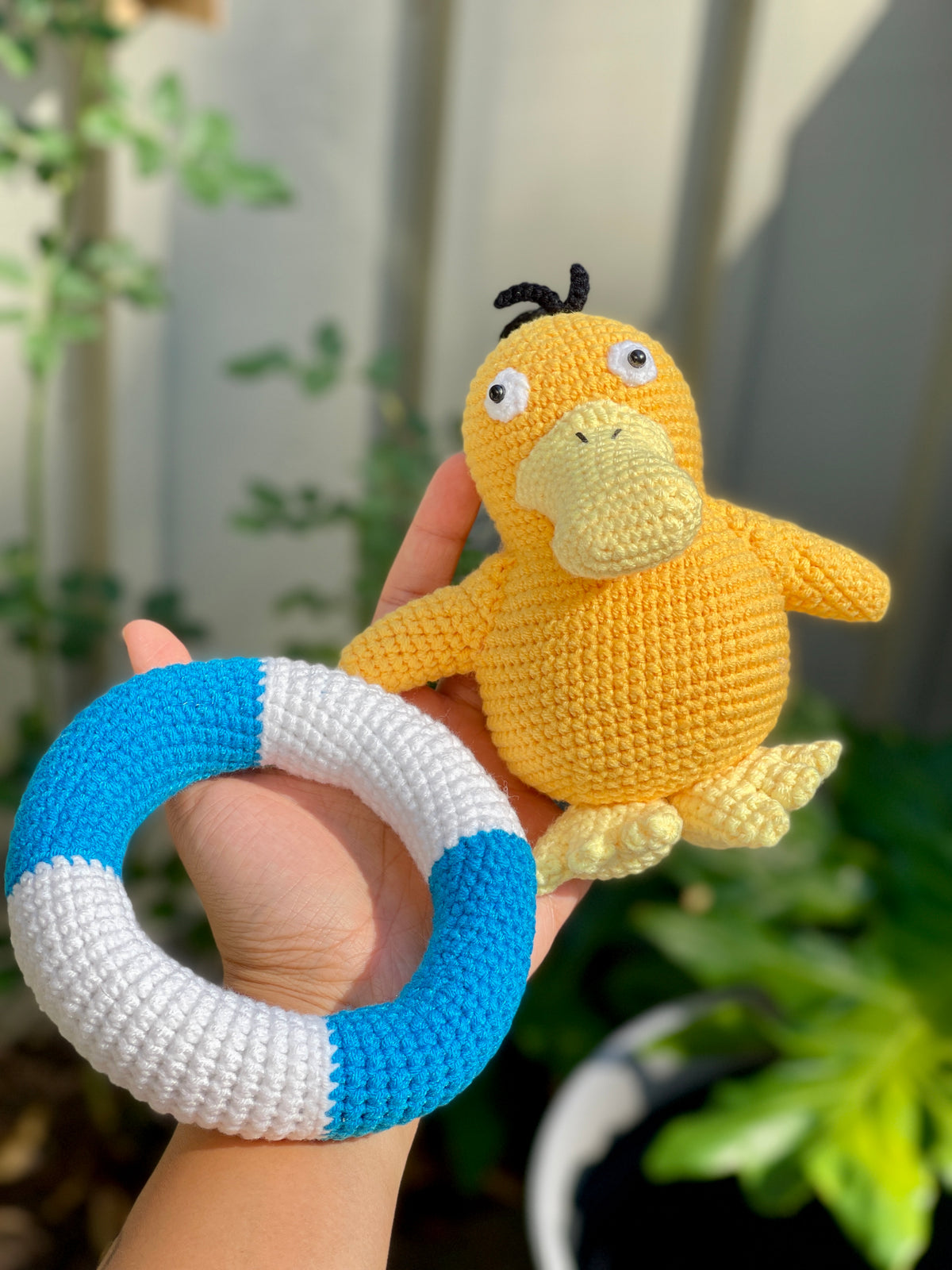 Pool Party Psyduck Crochet Doll