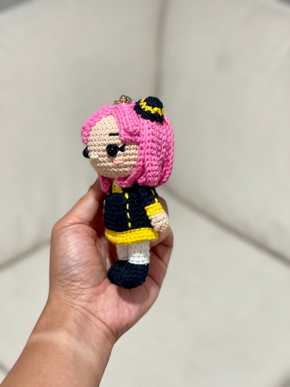 Anya Anime Girl Crochet Keychain