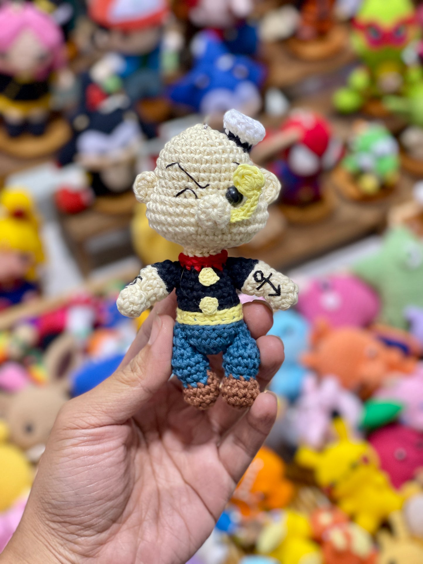 Popeye Crochet Keychain