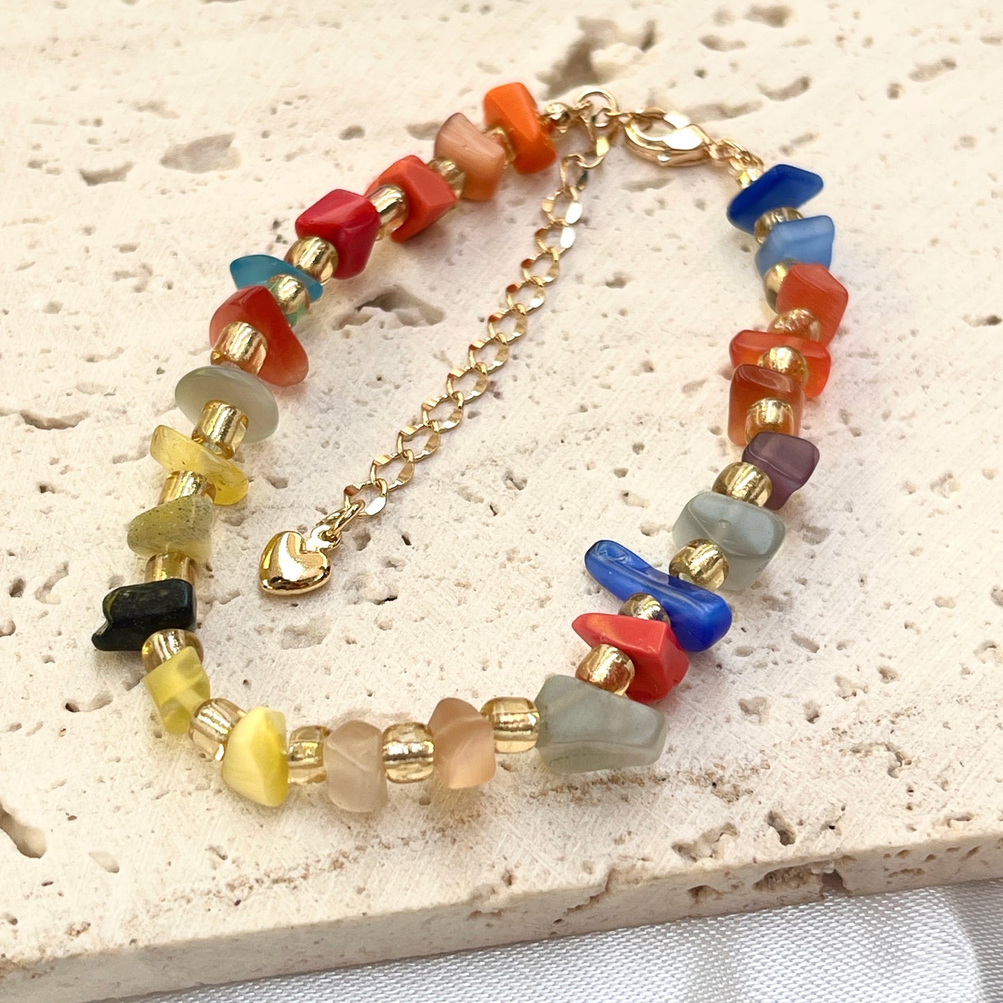 Colorful Chip Stone Bracelet