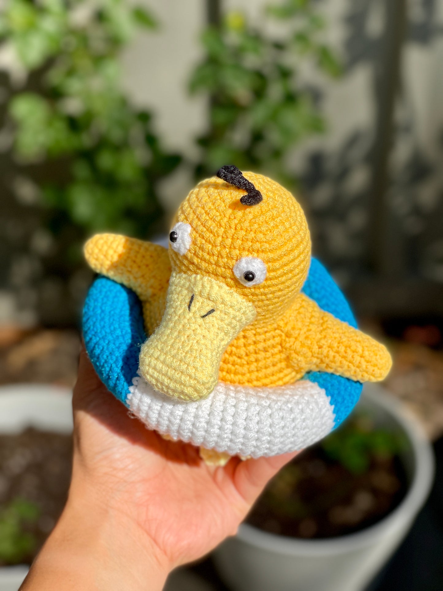 Pool Party Psyduck Crochet Doll