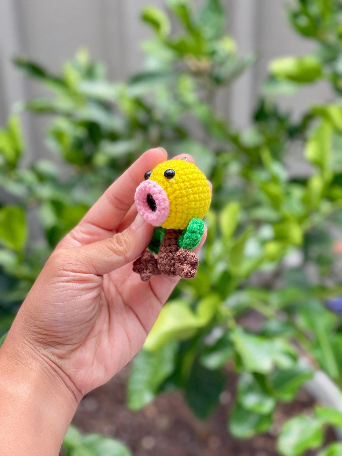 Baby Bellsprout Crochet Keychain