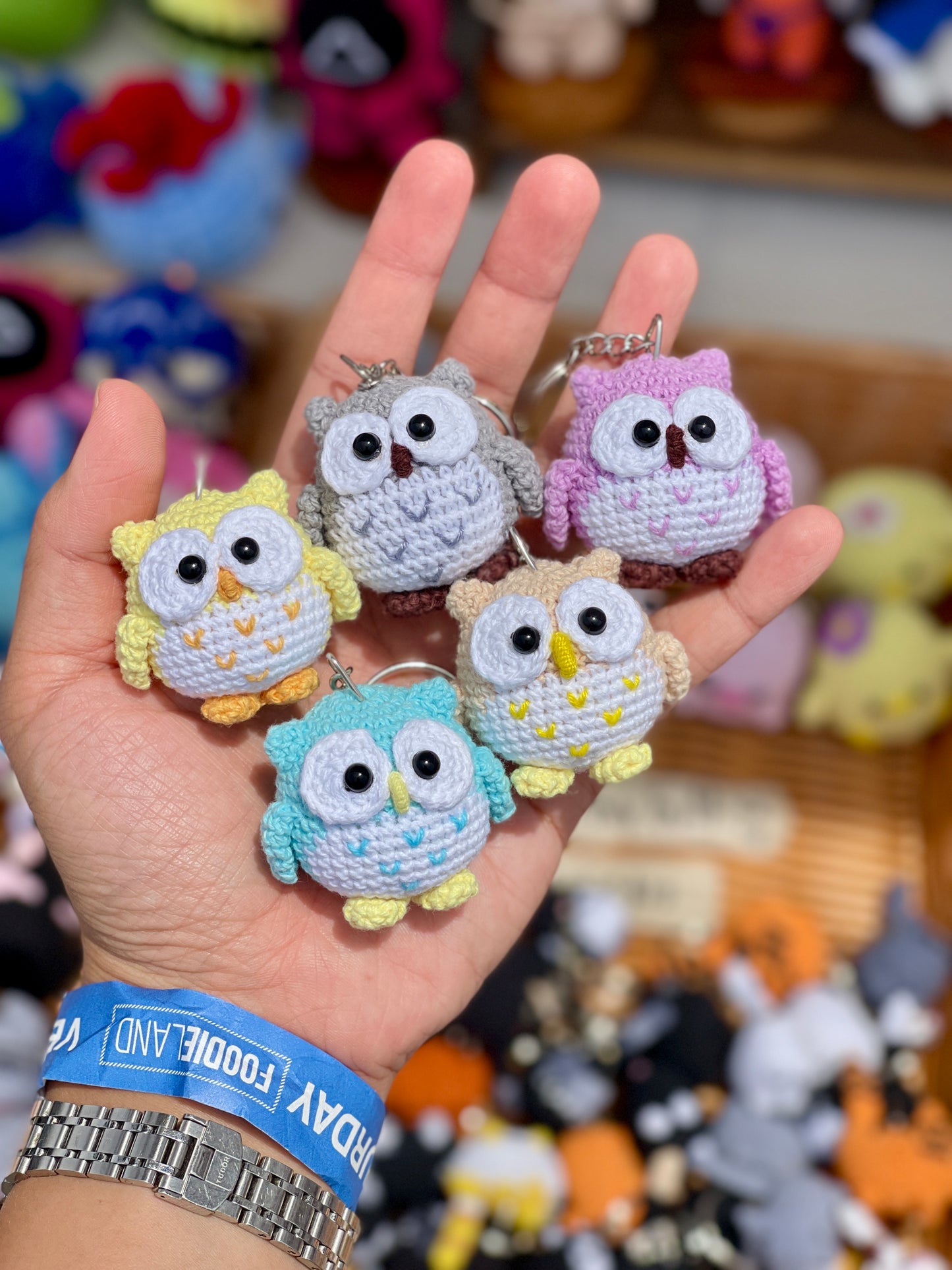 Baby Owl Crochet Keychain