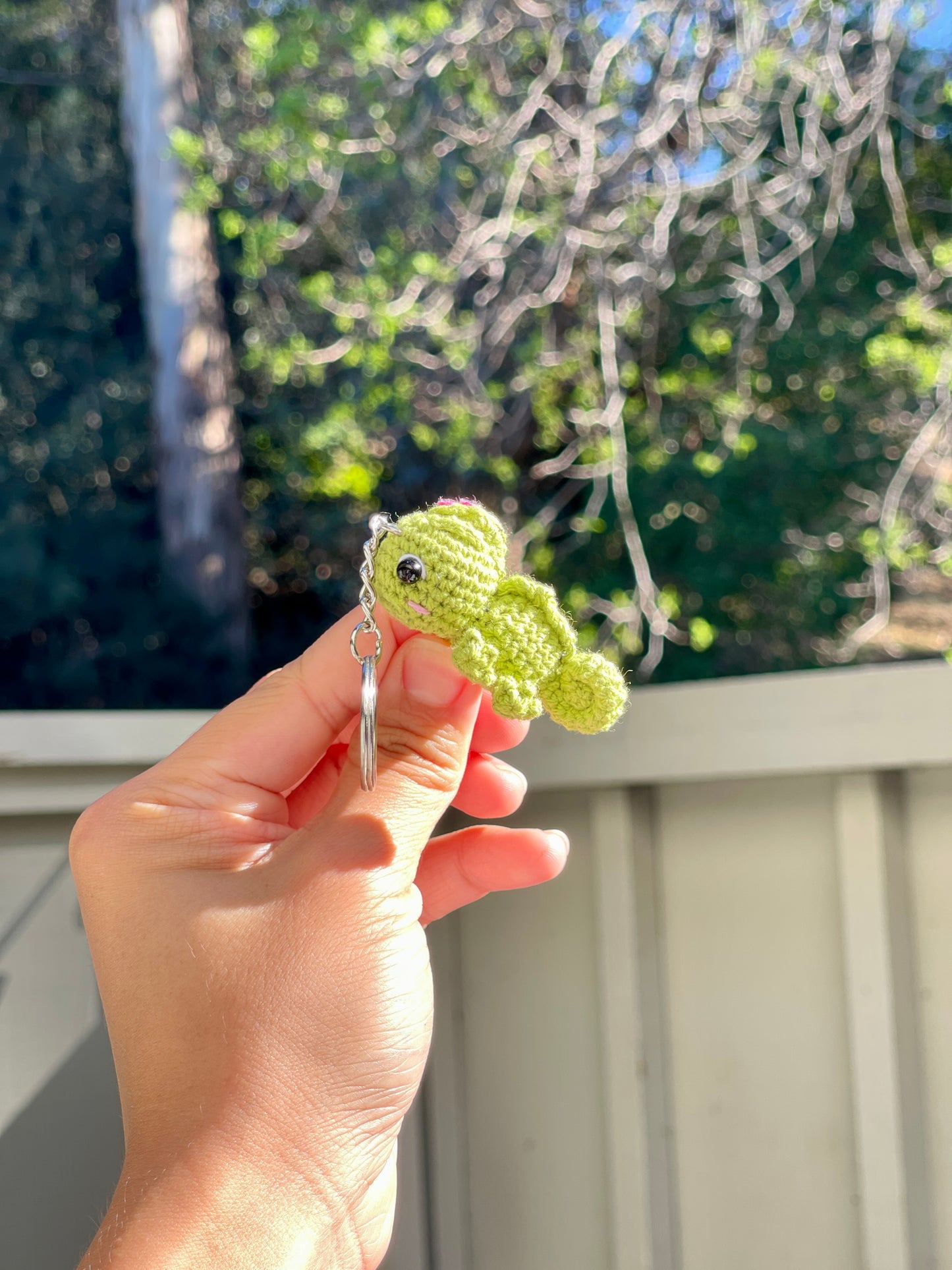 Chameleon “AKA Pascal” Crochet Keychain
