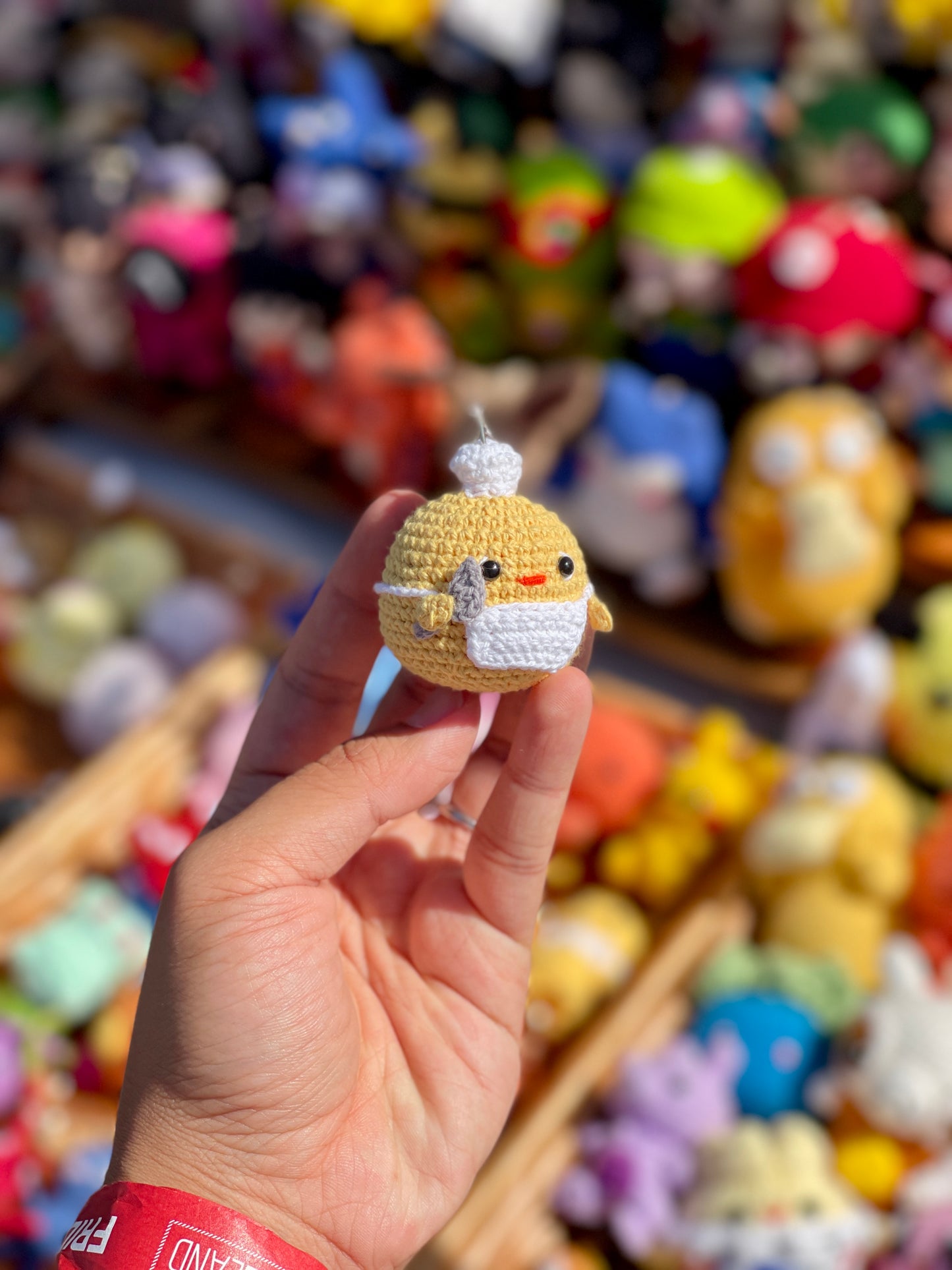 Chick Chef Crochet Keychain