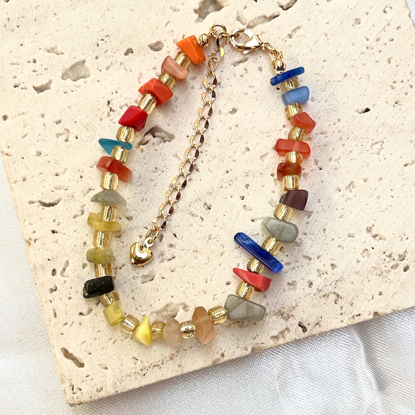 Colorful Chip Stone Bracelet