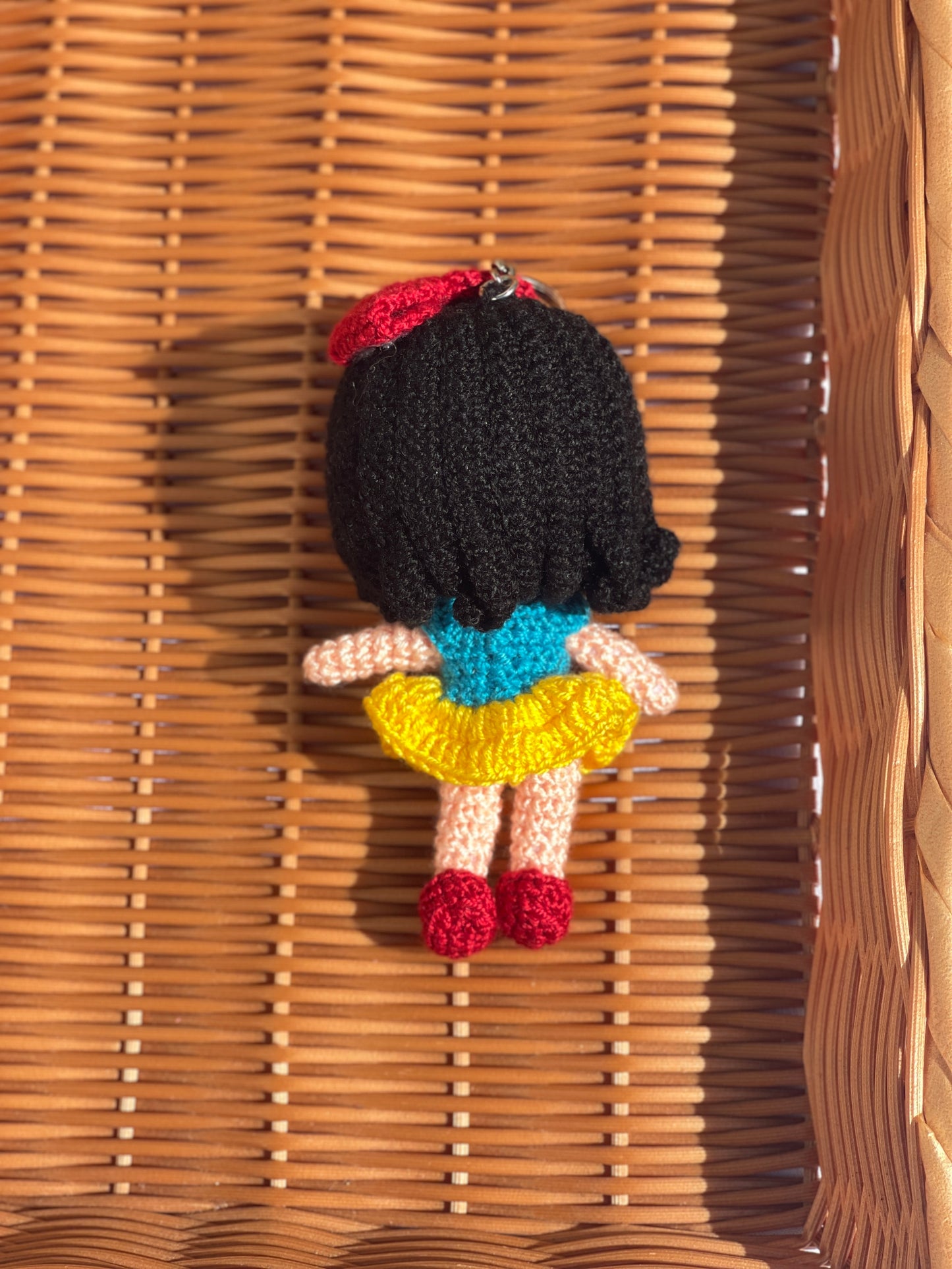 Princess Snow White Crochet Doll Keychain