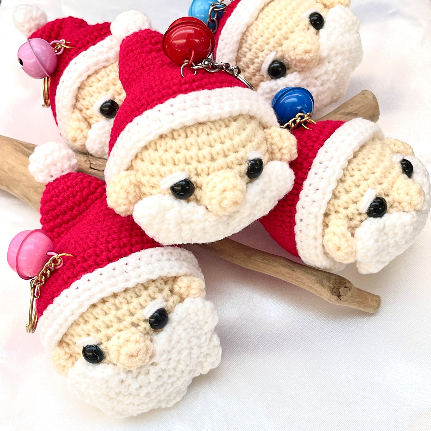 Christmas Themed Crochet Doll Keychain