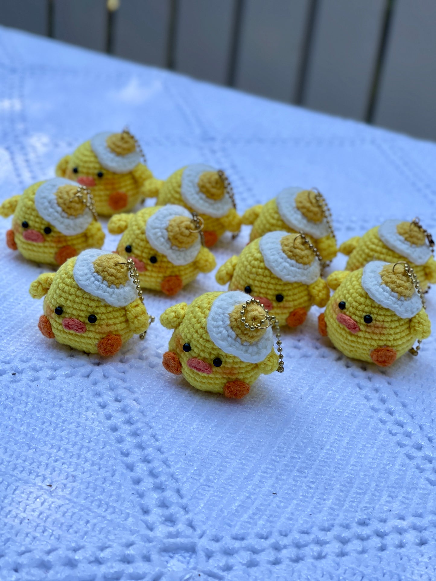 Tiny Chick Crochet Doll Keychain