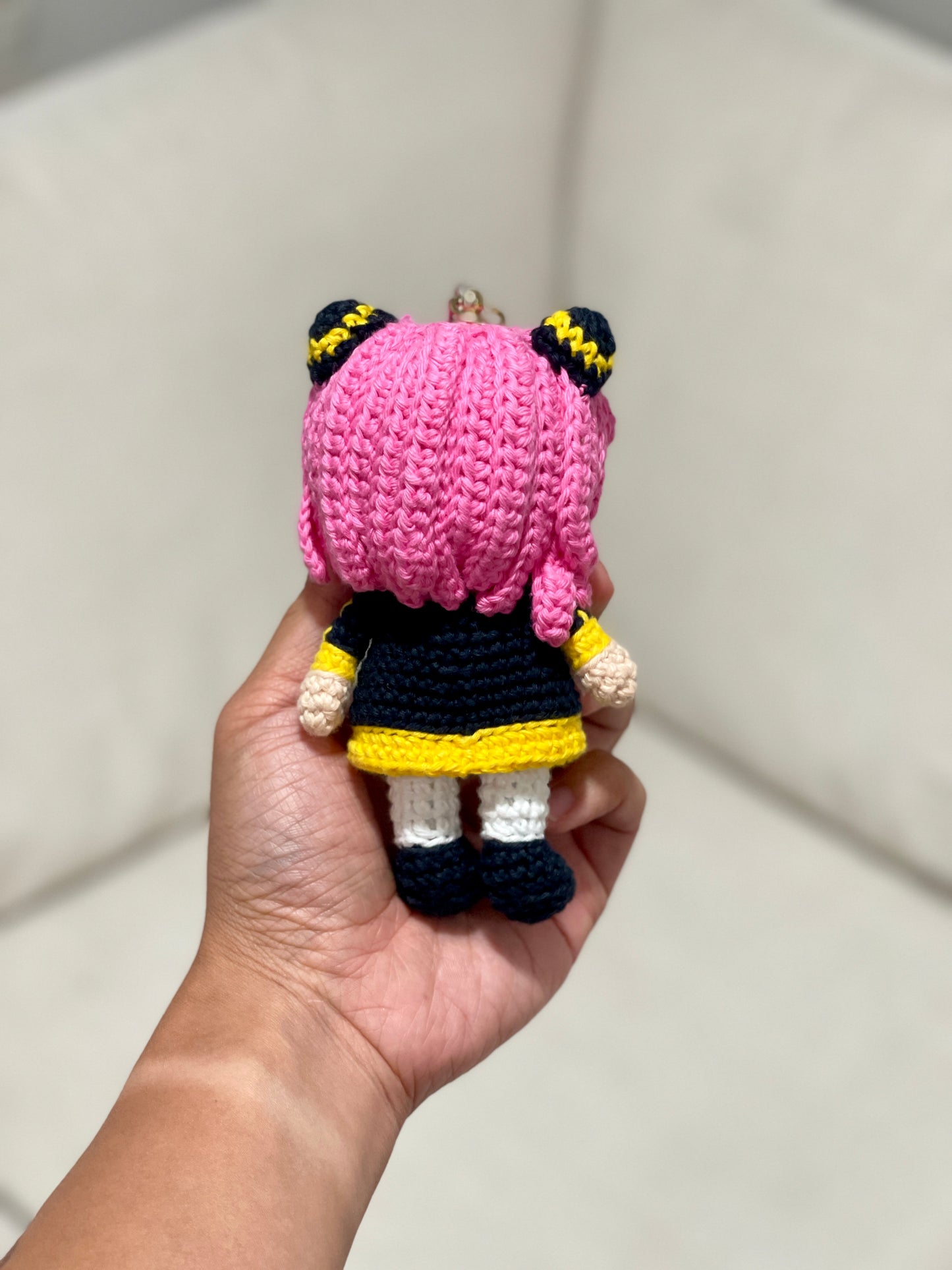 Anya Anime Girl Crochet Keychain