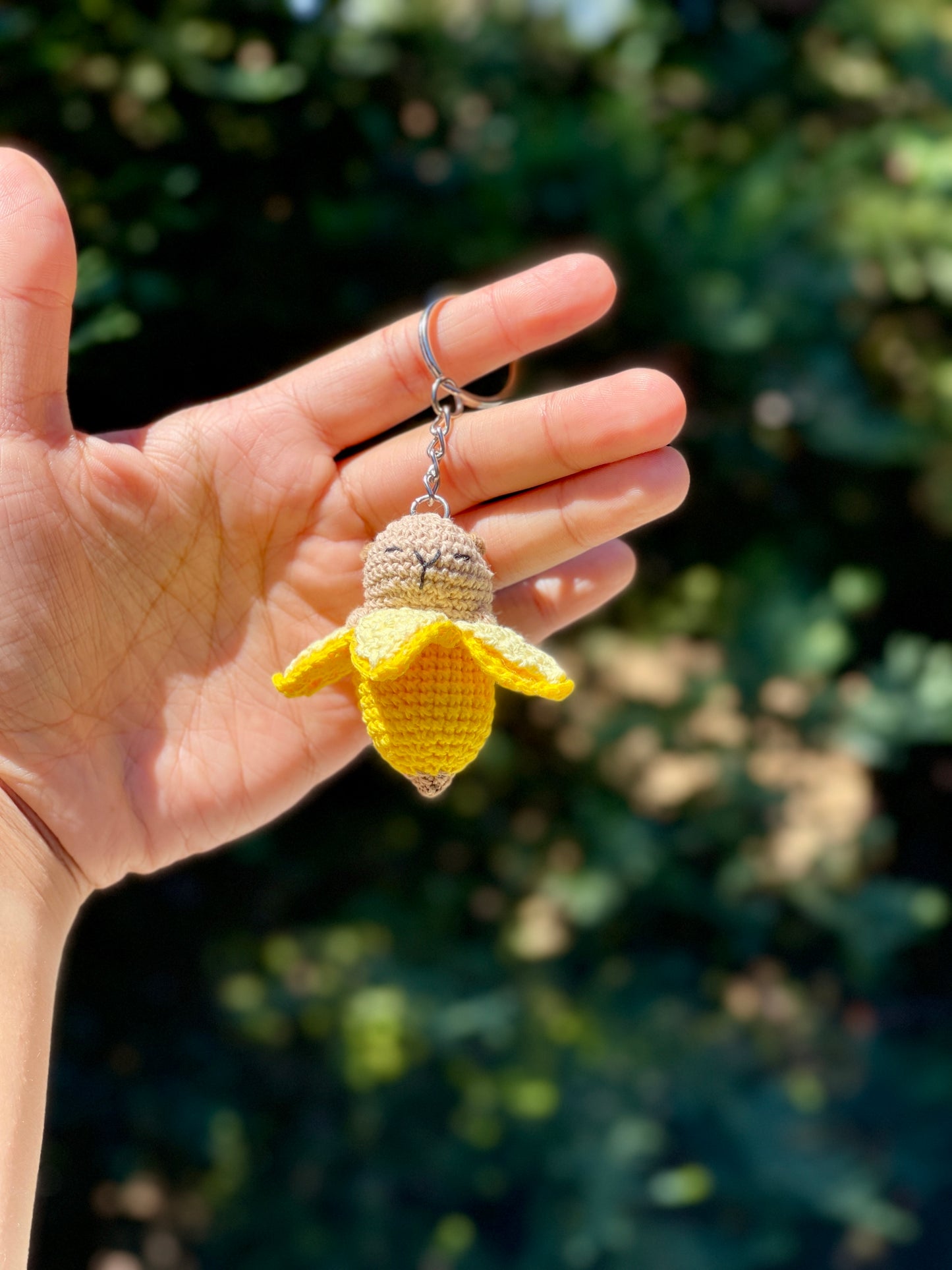Capybanana Crochet Keychain