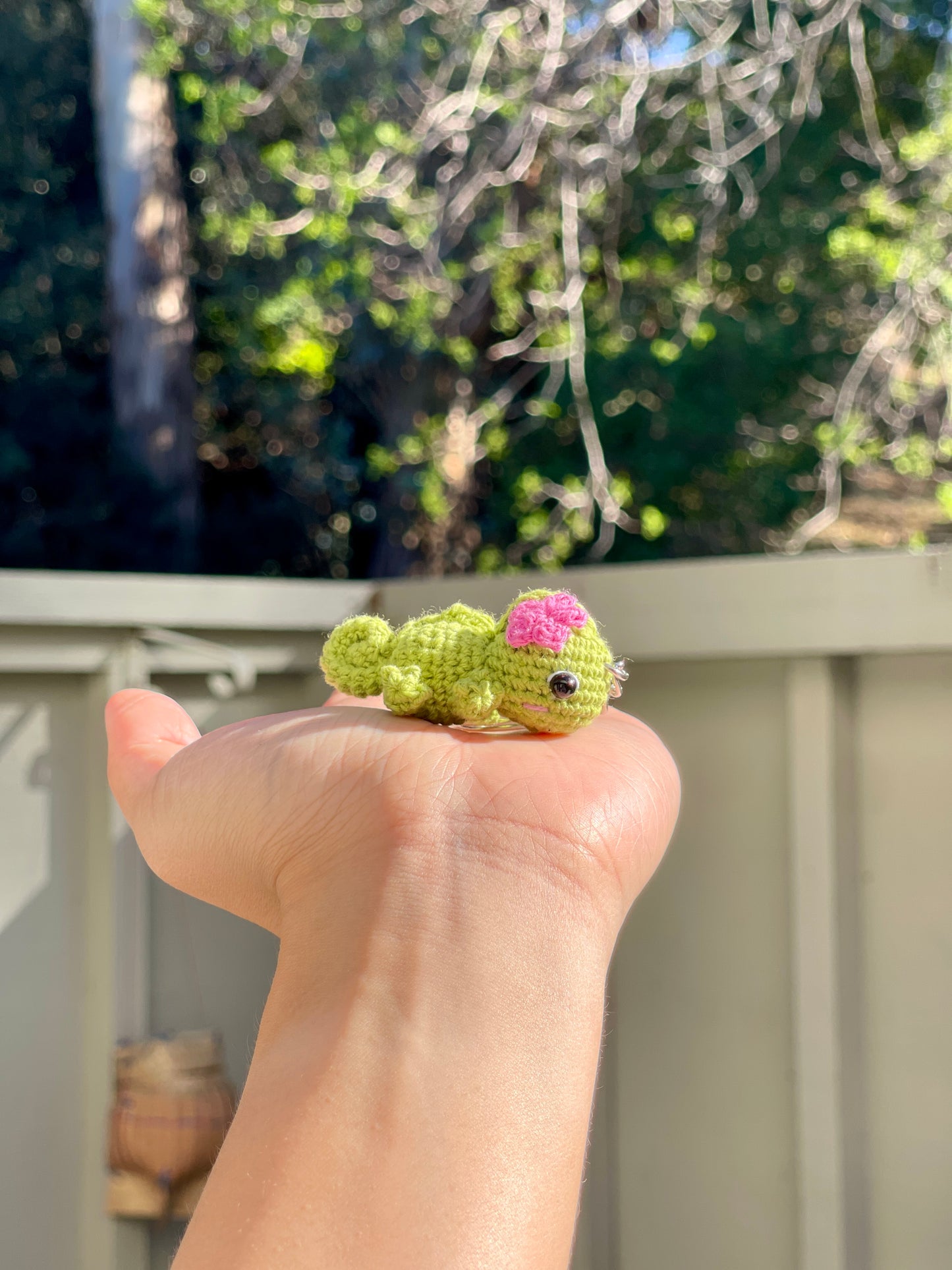 Chameleon “AKA Pascal” Crochet Keychain
