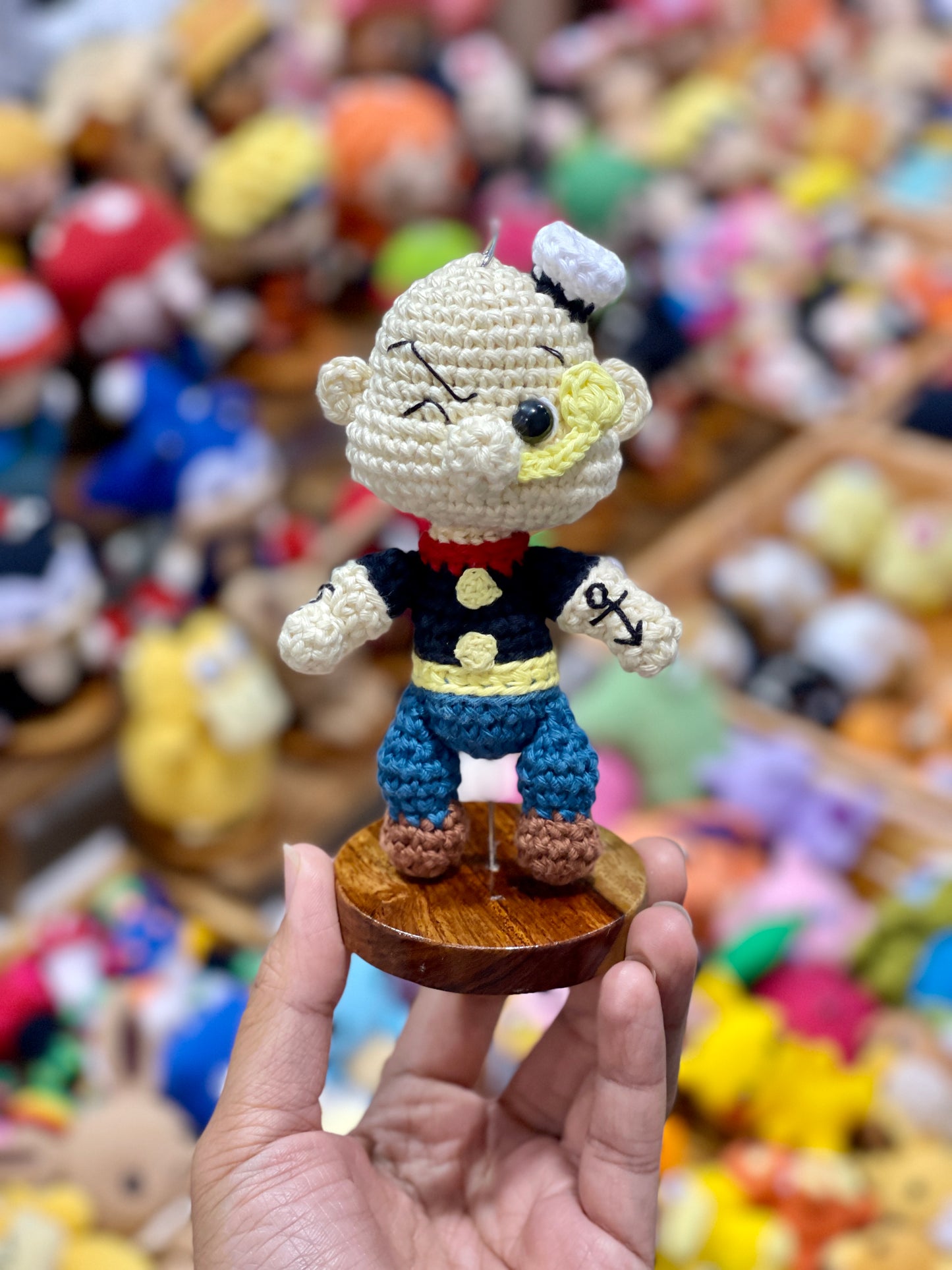 Popeye Crochet Keychain