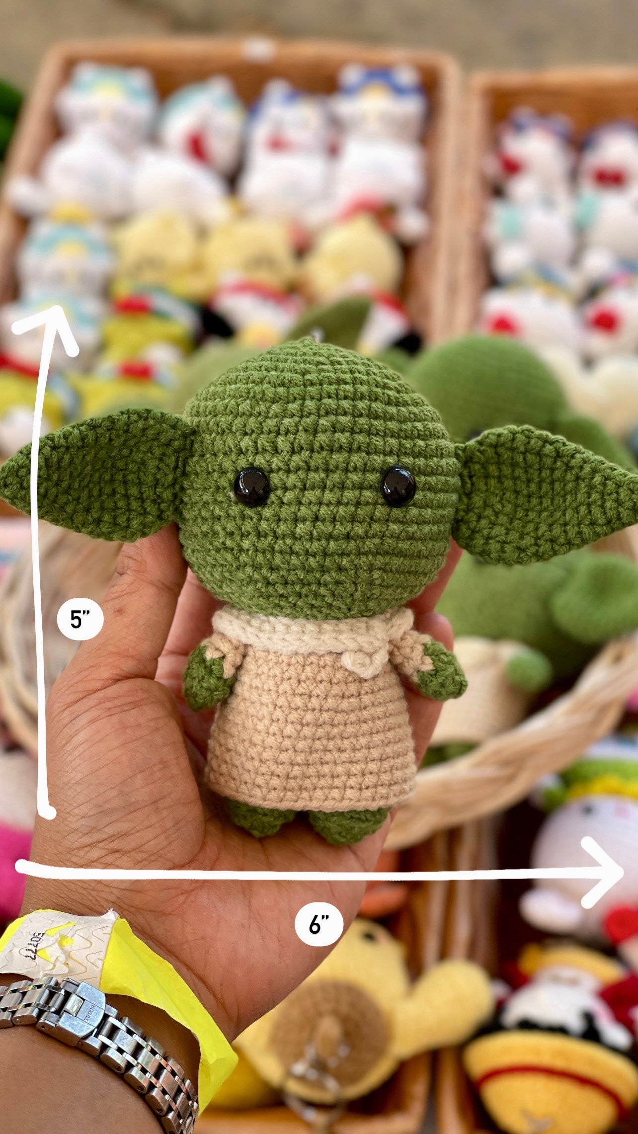 Baby Yoda Crochet Keychain