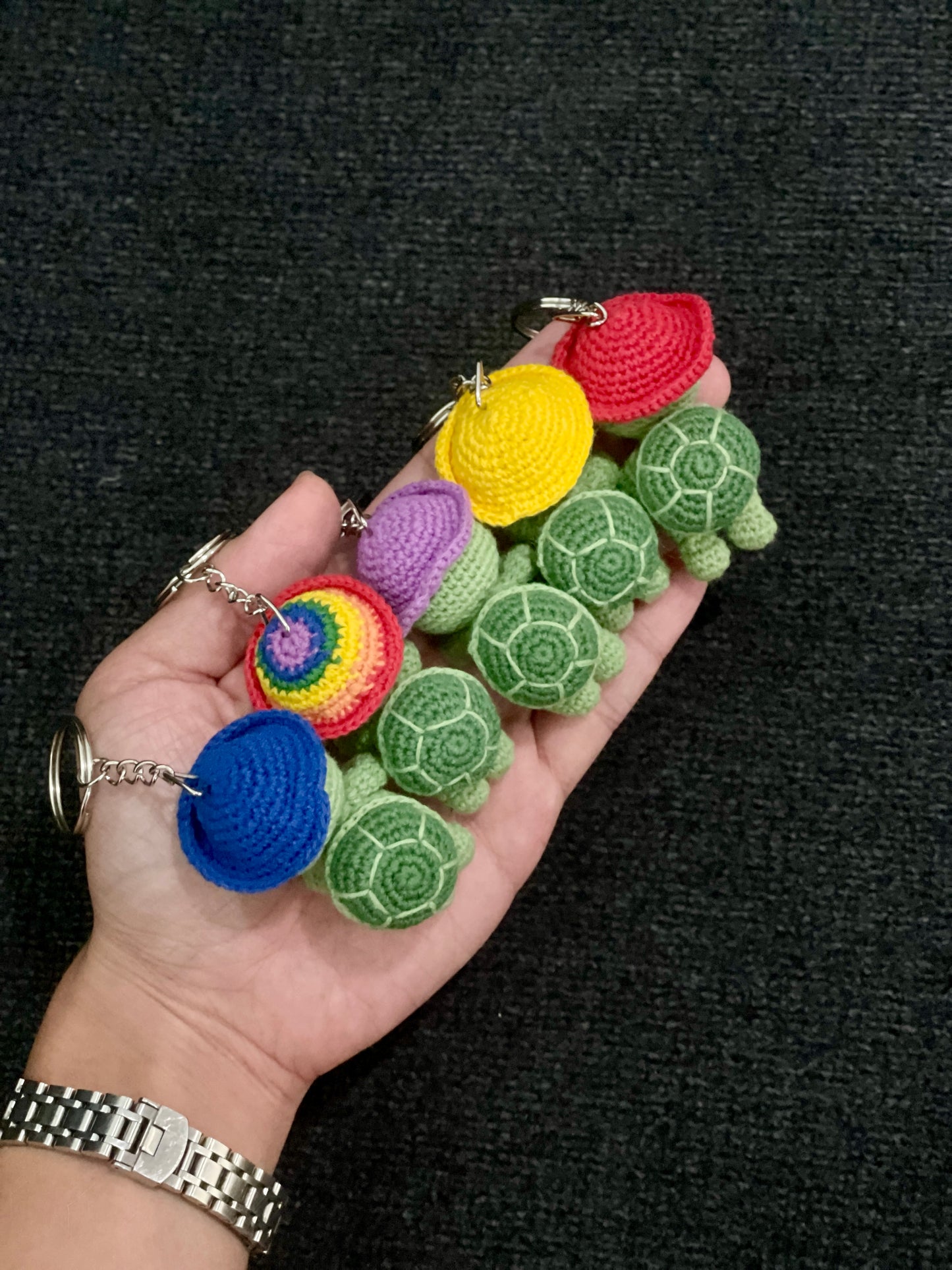 Adorable Adventure Turtle Crochet Keychain