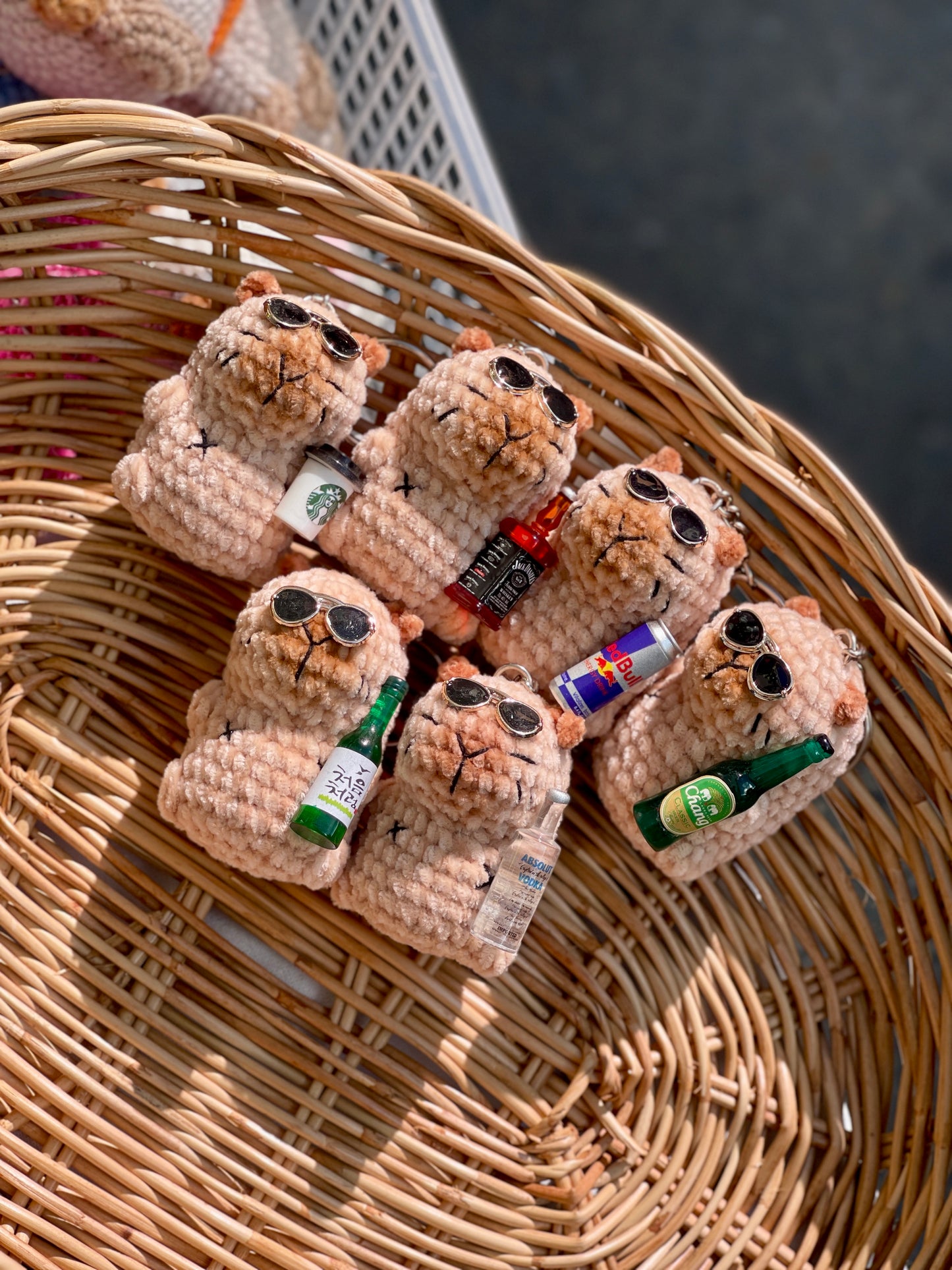 Cool Capybara Crochet Keychain