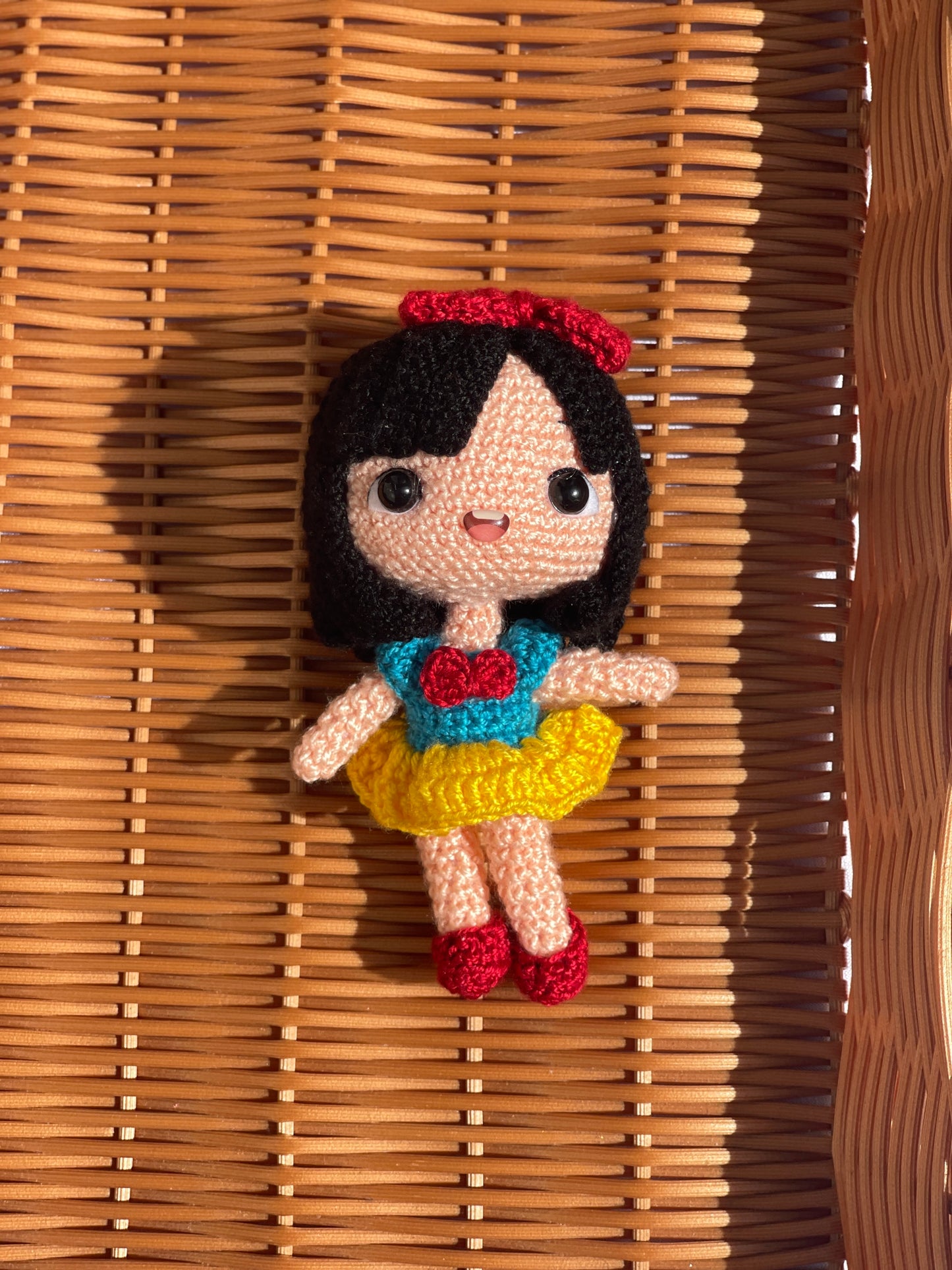 Princess Snow White Crochet Doll Keychain