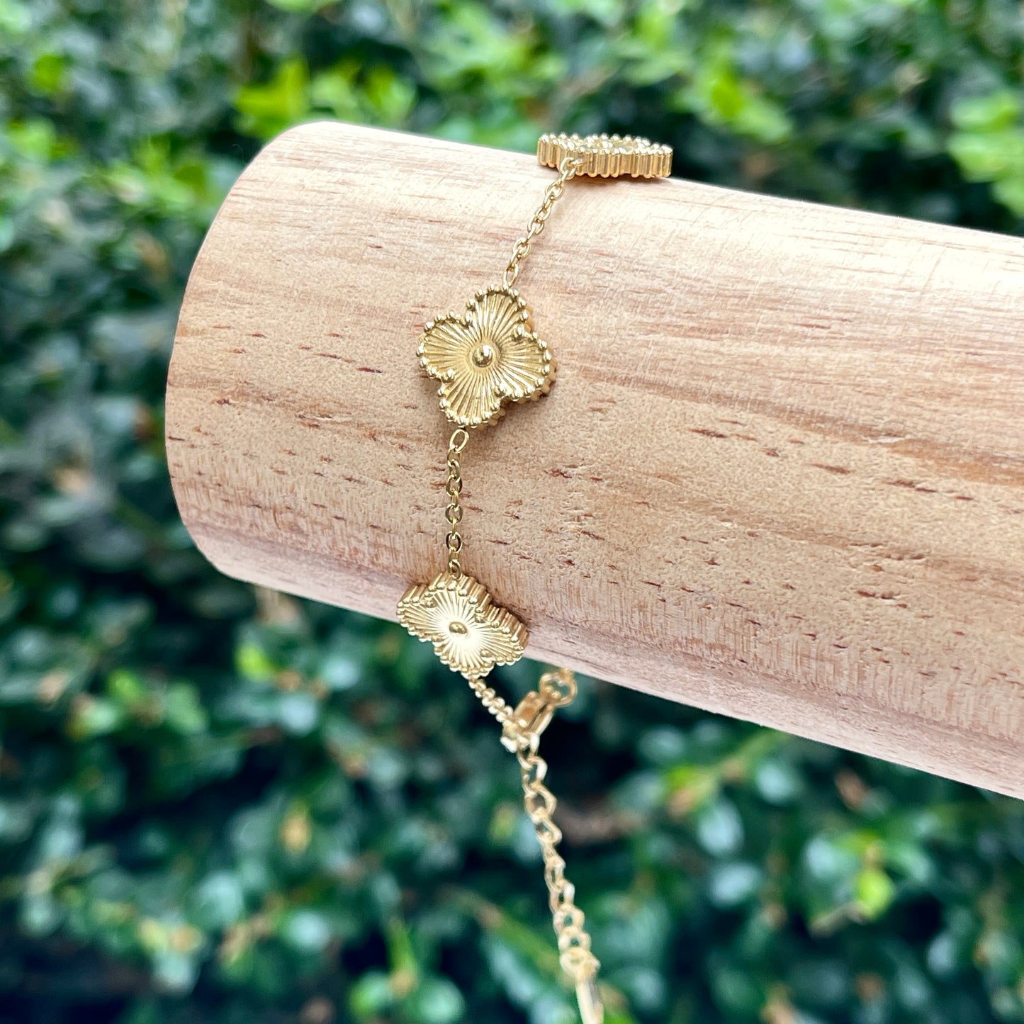 Gold Clover Bracelet